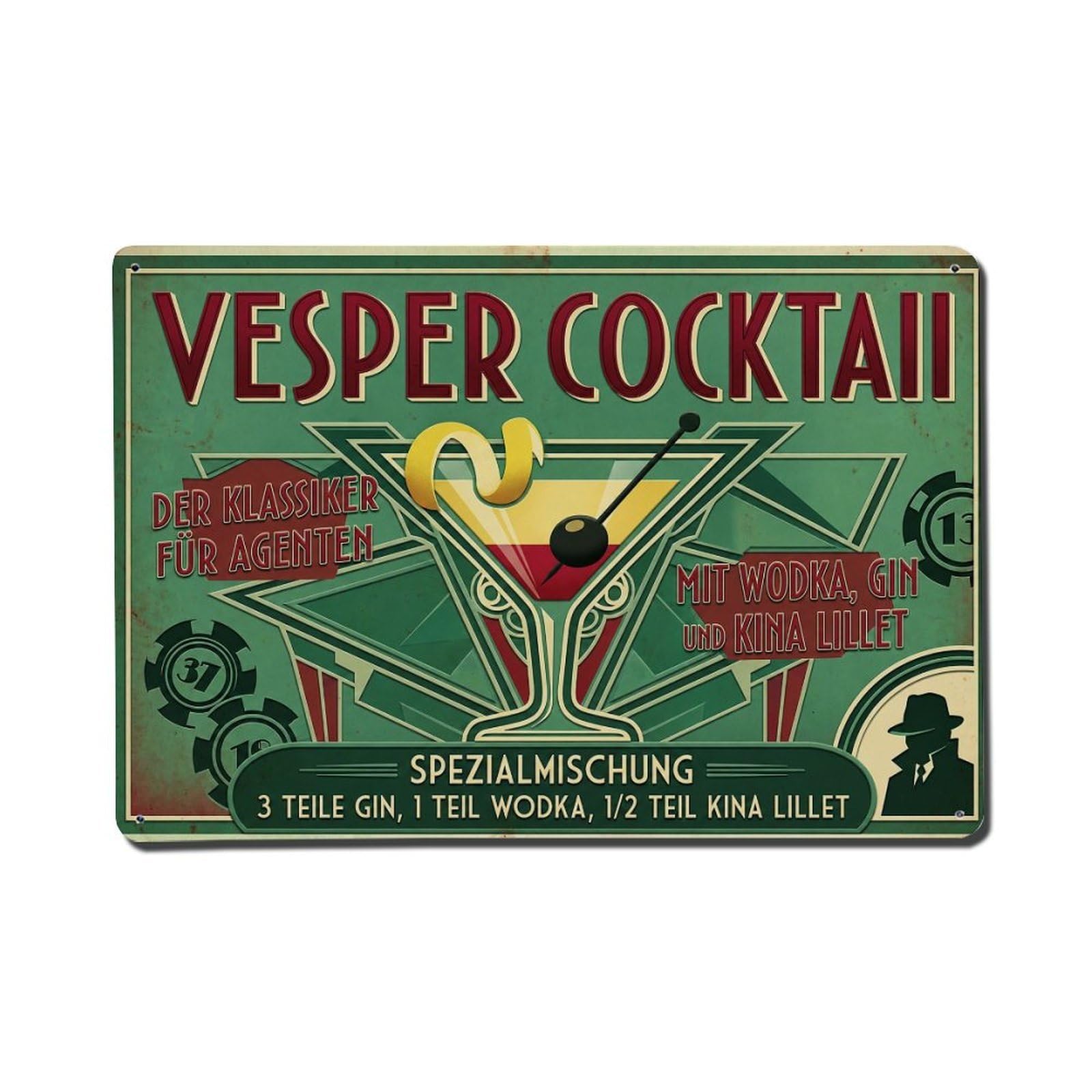 Classic Vermouth Cocktail Beverage Mixology Vintage Bar Metal Tin Sign Plaque Wall Decor for Cafe, Man Cave, Club Bar, Office, Home Garden Round Metal Poster 8x12Inch