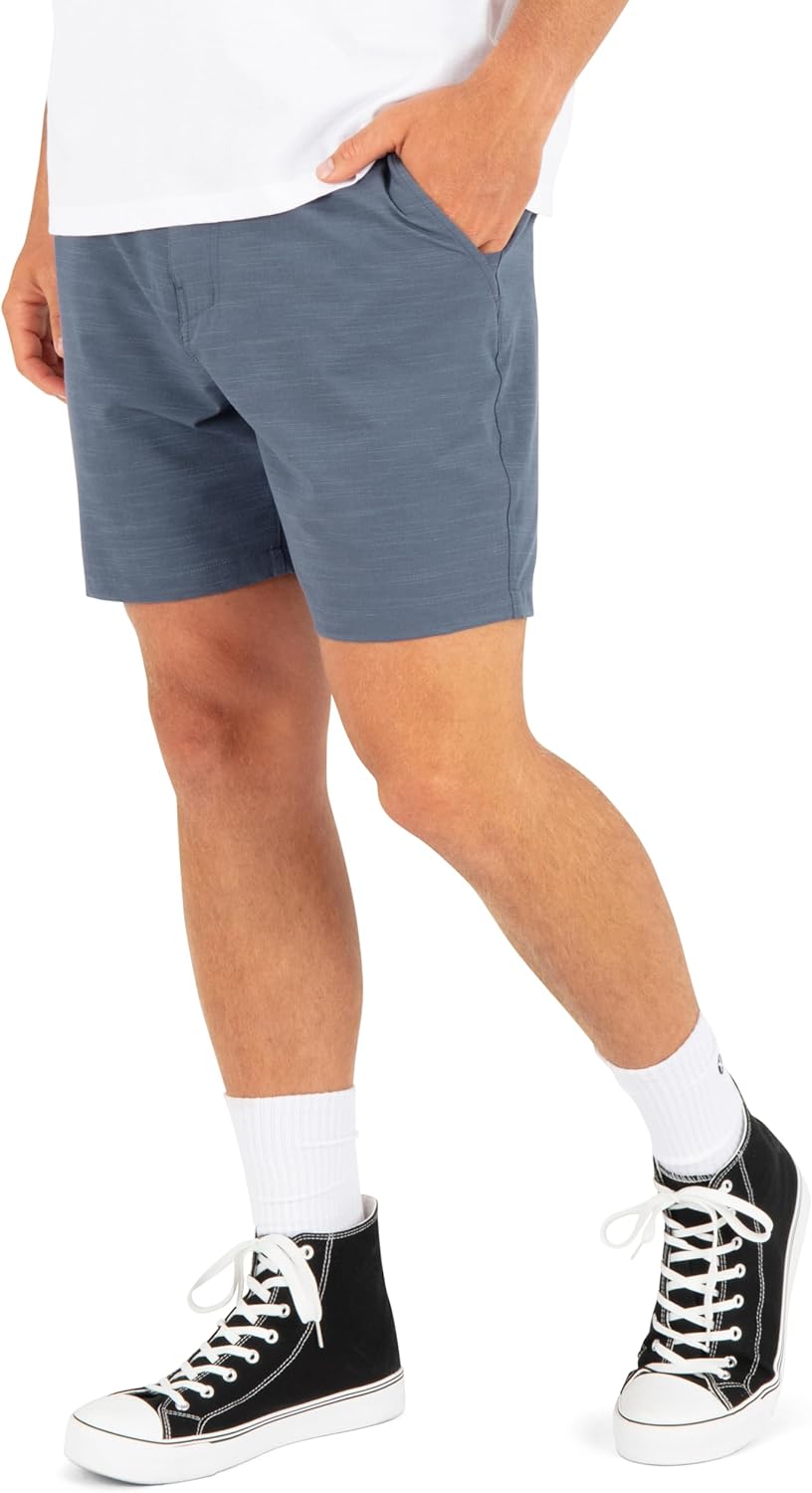 Hurley Men's Phantom 4-Way Stretch Walk Shorts, 7" Inseam 18" Outseam. Quick Dry, Elastic Waistband