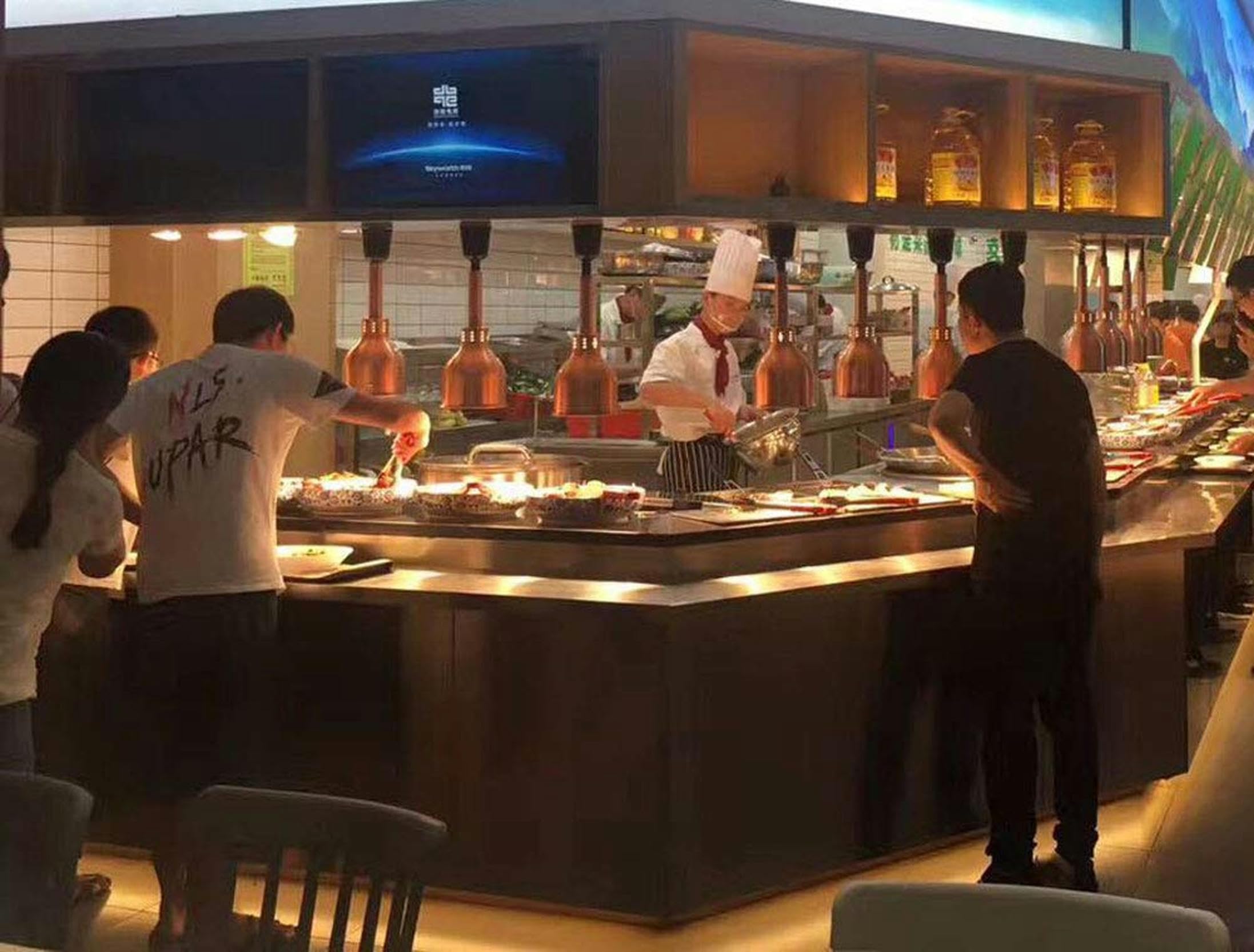 Commerciale Lampada per Scaldavivande, Lampadario per Buffet Industria Vintage Verticale Lampada Riscaldante per Alimenti con Lampadina da 250W Buffet Server, Confezione da 5！