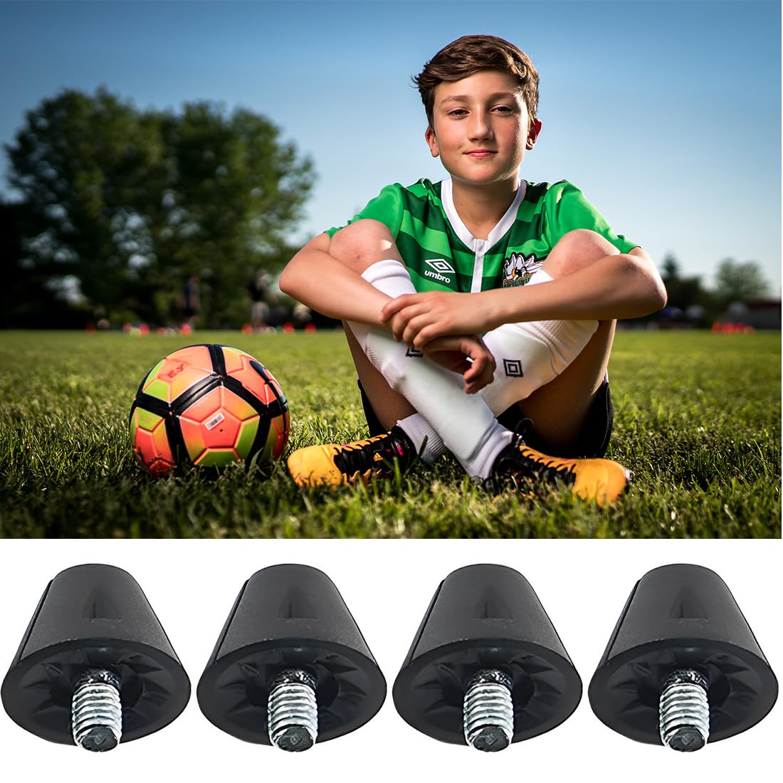 Tacchetti in nylon, Tacchetti da calcio da 8 pezzi, tacchetti sostitutivi per scarpe sportive, tacchetti sostitutivi con testa in metallo, adatti per tacchetti sostitutivi per scarpe da calcio(13MM)