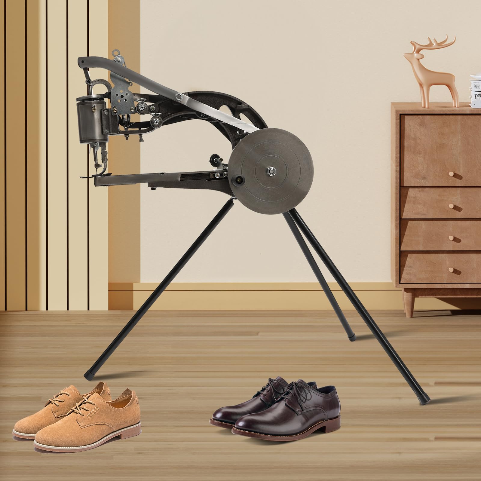 Máquina de coser manual de cuero para zapatos, máquina de coser de cuero, Einstellba adecuada para hilo de nylon, seda y algodón