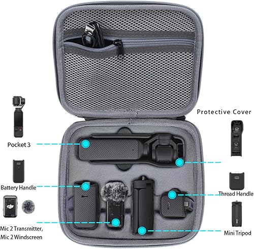 Miniatura 2 de Estuche de transporte para DJI Pocket 3, bolsa de almacenamiento protectora dura portátil para DJI Osmo Pocket 3 Creator Combo Accesorios