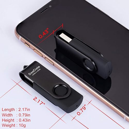 Miniatura 4 de Unidades flash USB de 32 GB, memoria USB, diseño giratorio de pulgar, Memory Stick con luz LED para almacenamiento externo y datos de respaldo,