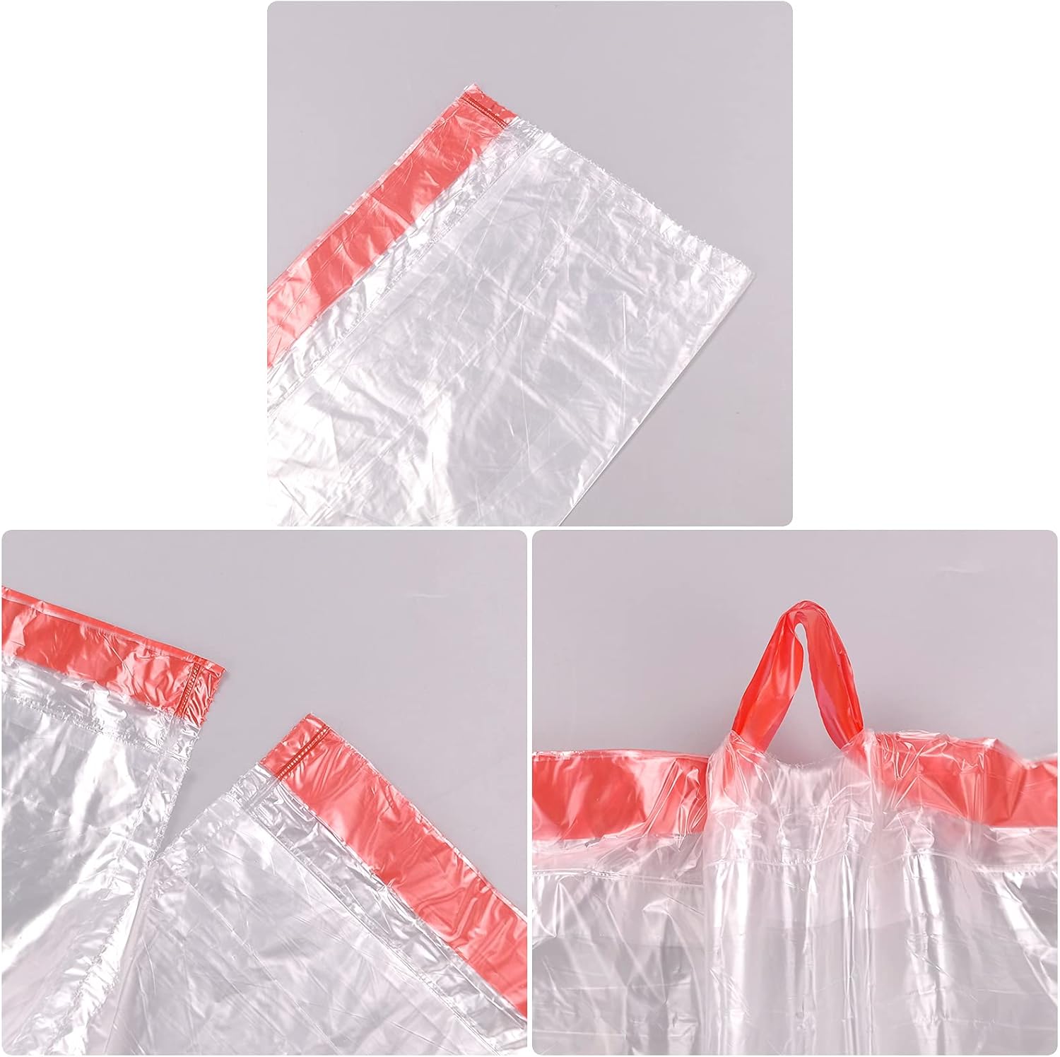 Morcte Clear 8 Gallon Drawstring Trash Bags, 108 Counts