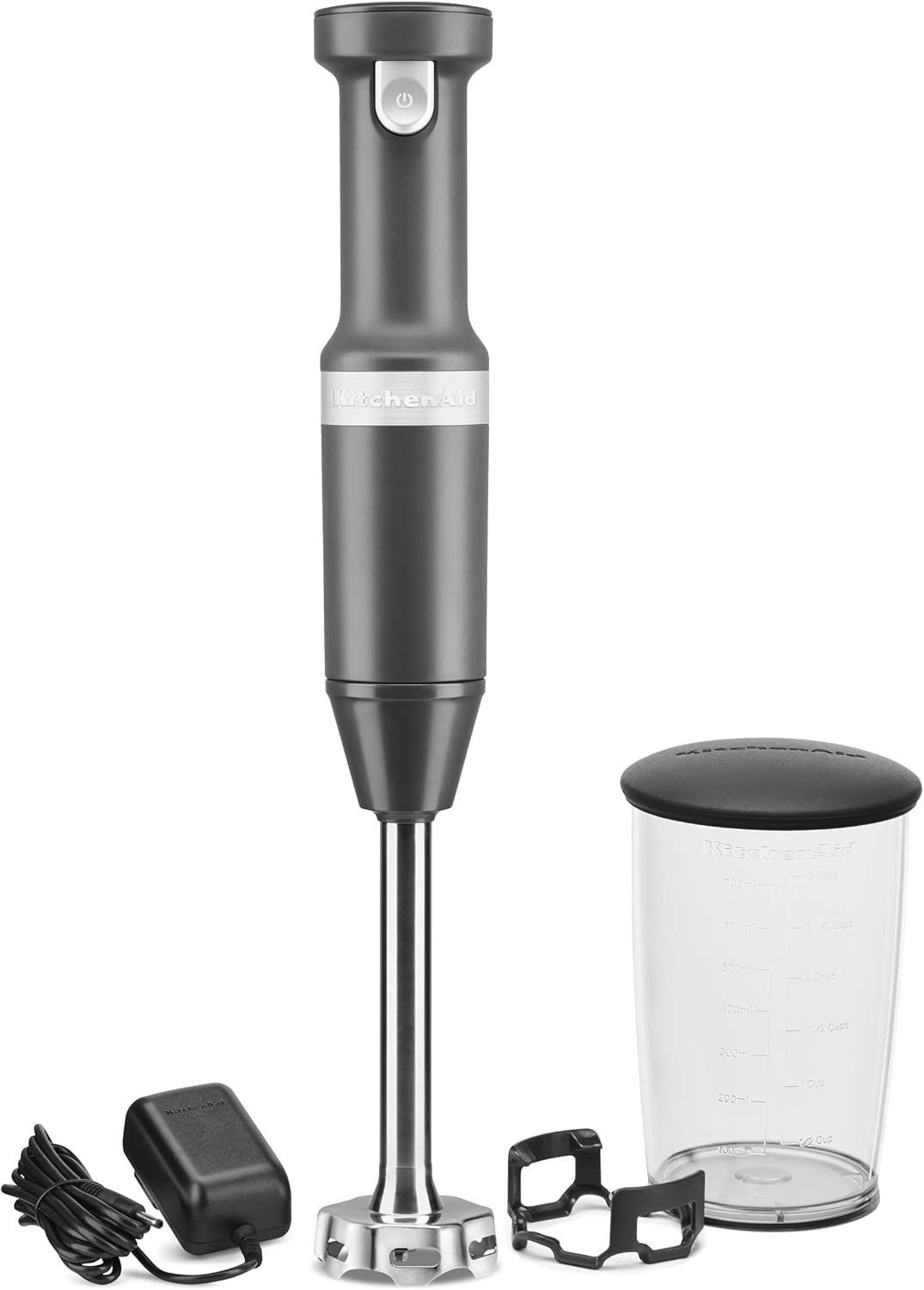 KitchenAid KHBBV53DG Cordless Hand Blender, 8 inch, Matte Charcoal Grey: Home & Kitchen
