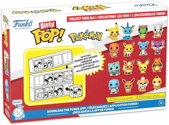 Funko Bitty POP: Pokemon-Pikachu Pack of 4, Toy Figure