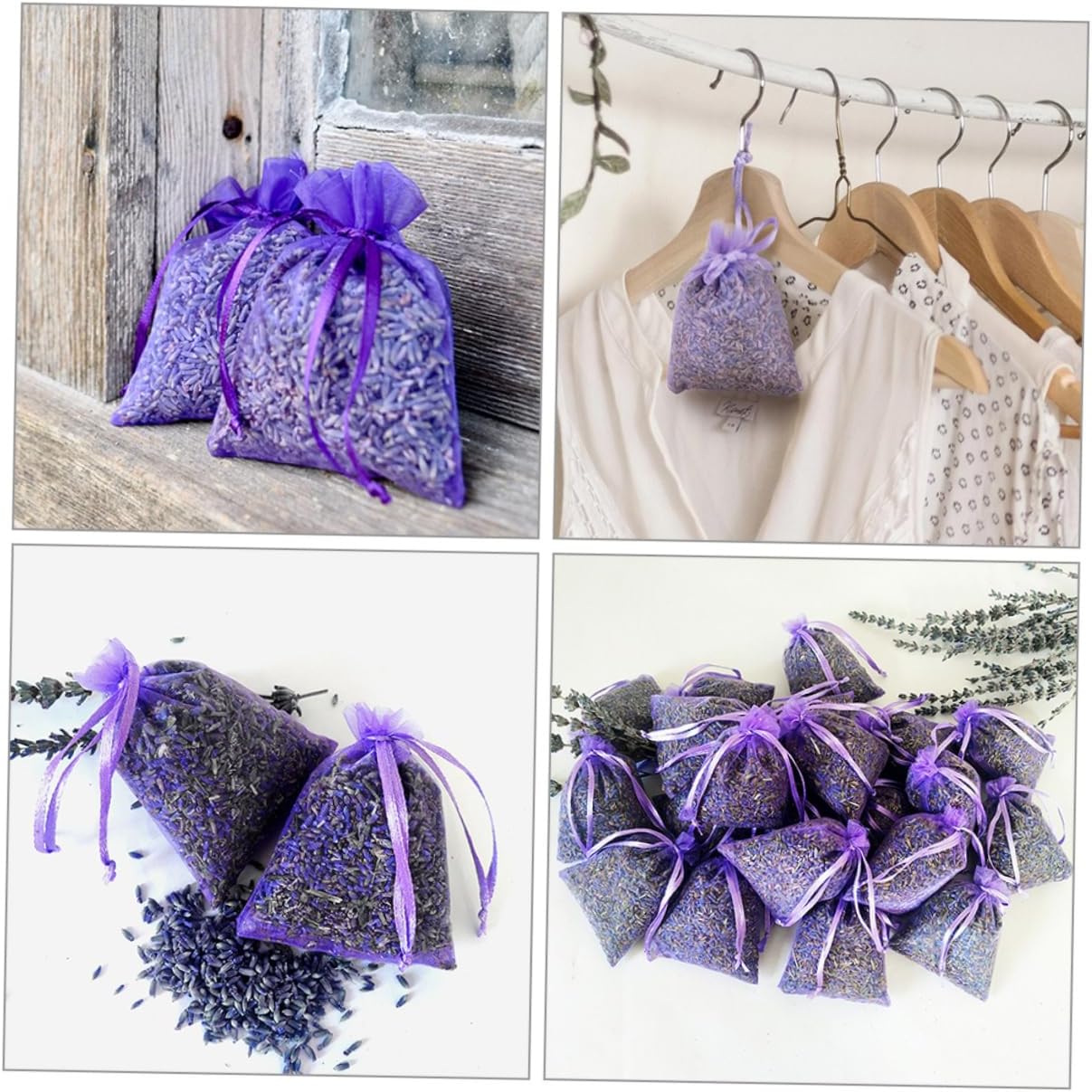 10pcs Lavender Sachets for Home Fragrance Dried Lavender Bags for Wardrobes and Closets Relaxing Aromatherapy Decor Sachets