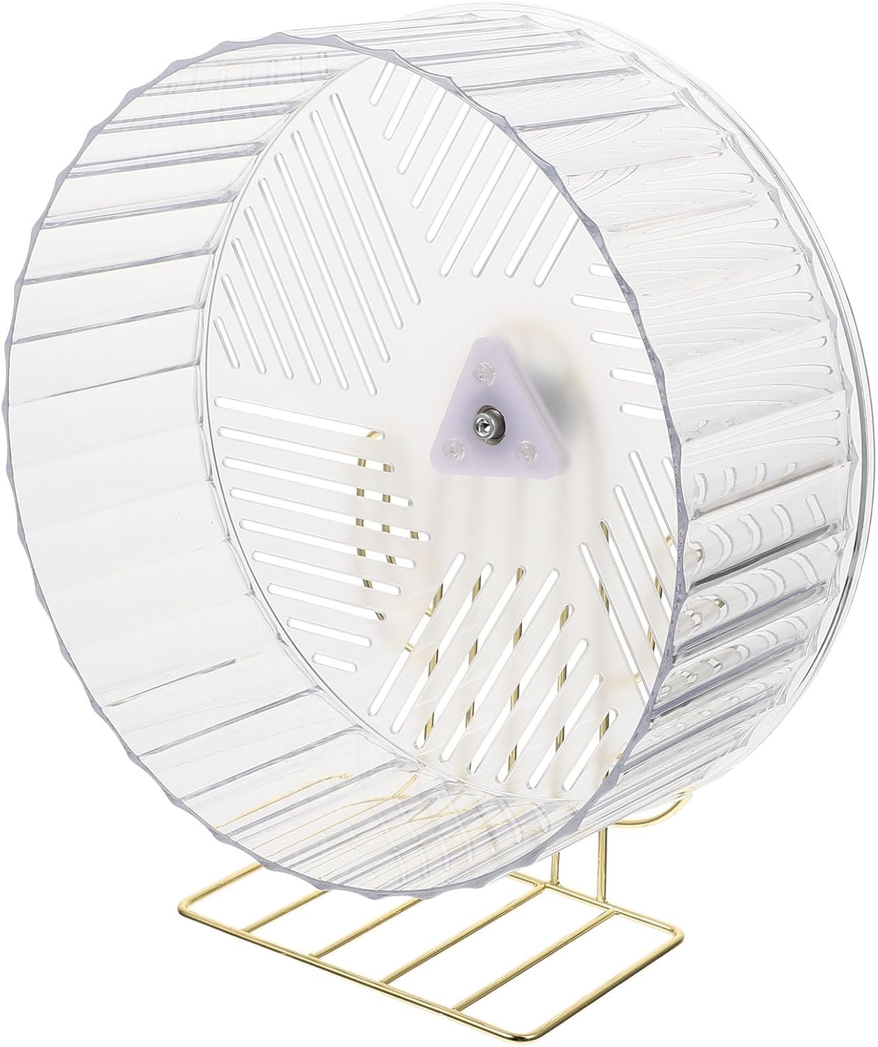 Hamster Cage Wheel with Alloy Base and Stable Stand, Large Silent Exercise Wheel for Hedgehogs, Chinchillas, and Small Pets, Household Running Accessory Random Color Random Color