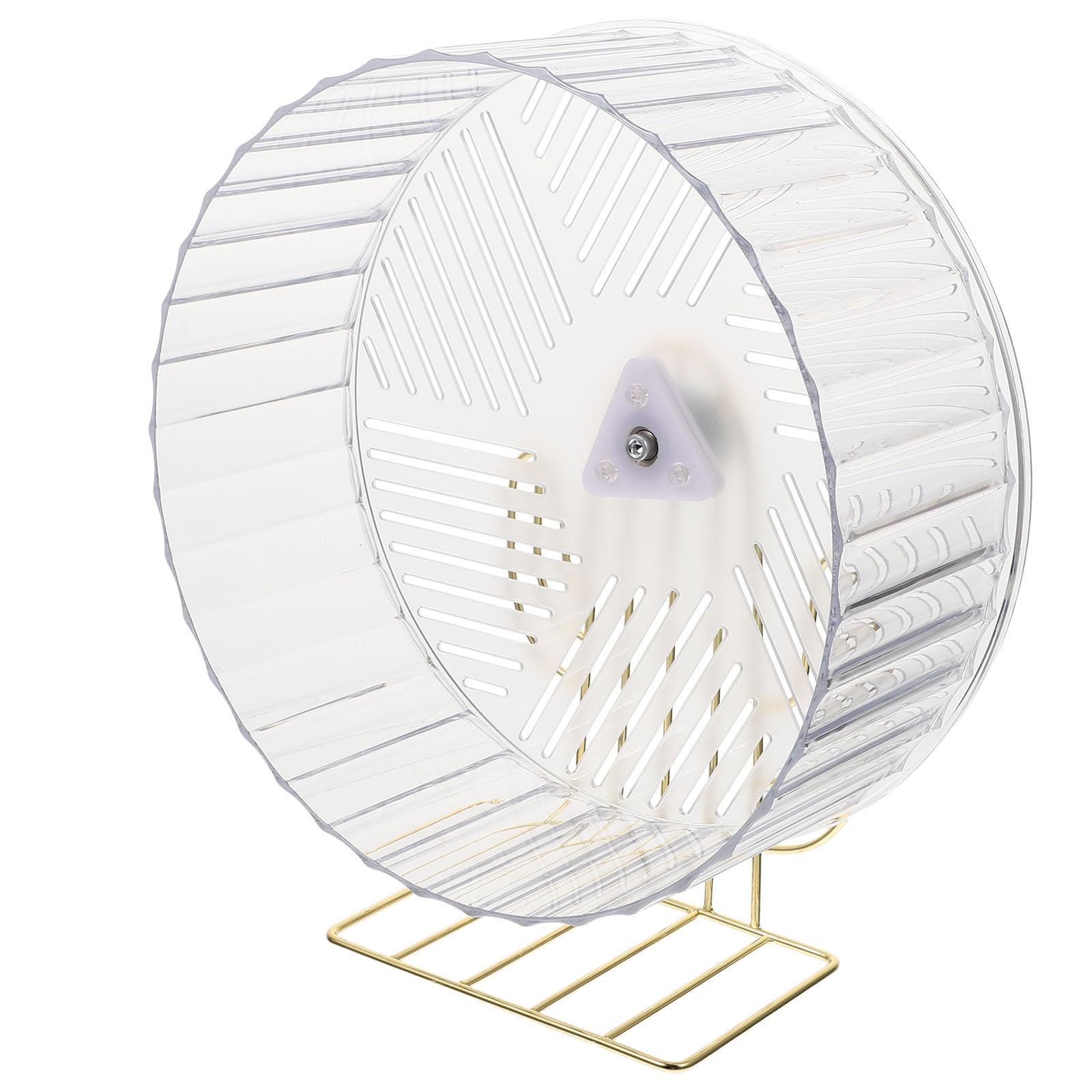 Toyvian Rueda de Hámster Soporte Estable para Ejercicio, Rueda de Aleación Silenciosa, Tamaño Grande, Juguete para Jaula, Adecuada para Hámsteres, Ratones y Erizos Color Aleatorio
