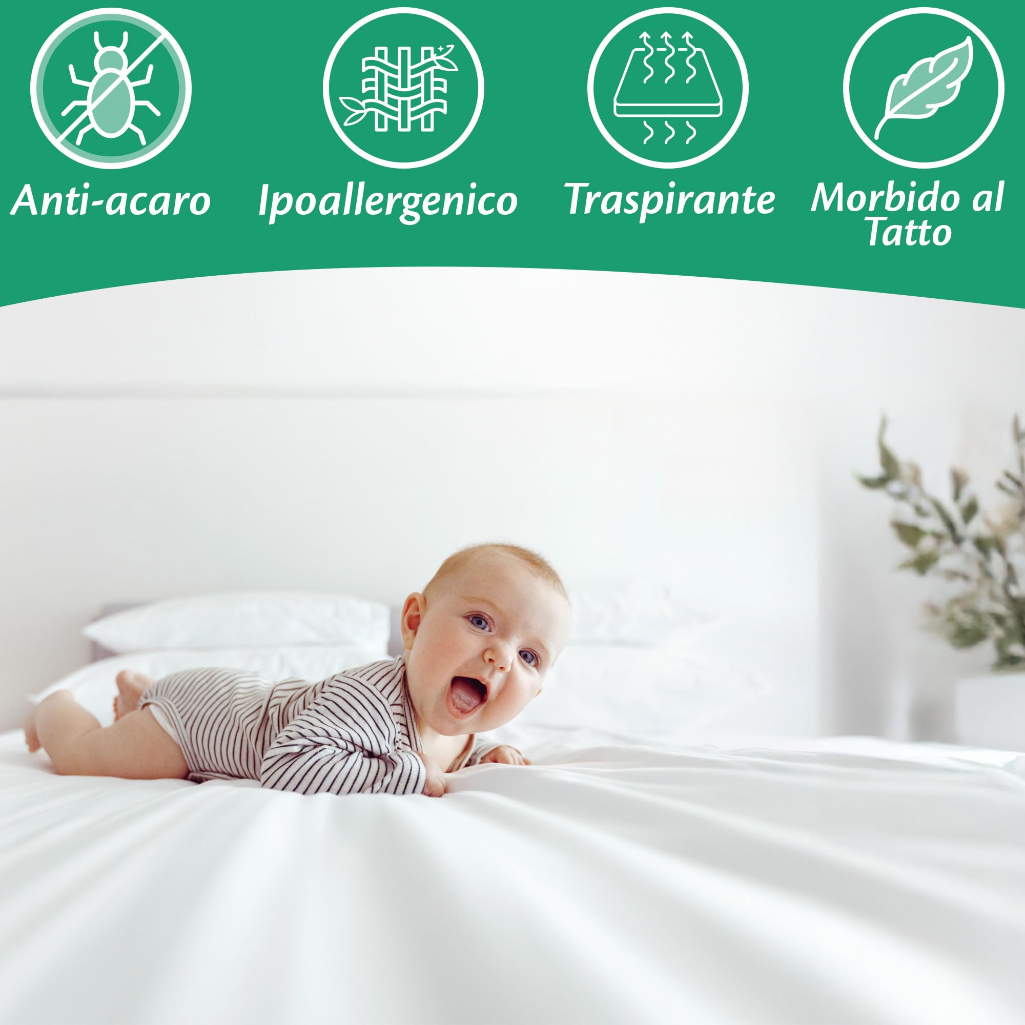 Traversa Letto Impermeabile Coprimaterasso 75x90 cm Cerata in Cotone Protezione Incontinenza Proteggi Materasso Culla Adatto per Anziani Bambini Neonati Adulti Animali Traspirante Lavabile