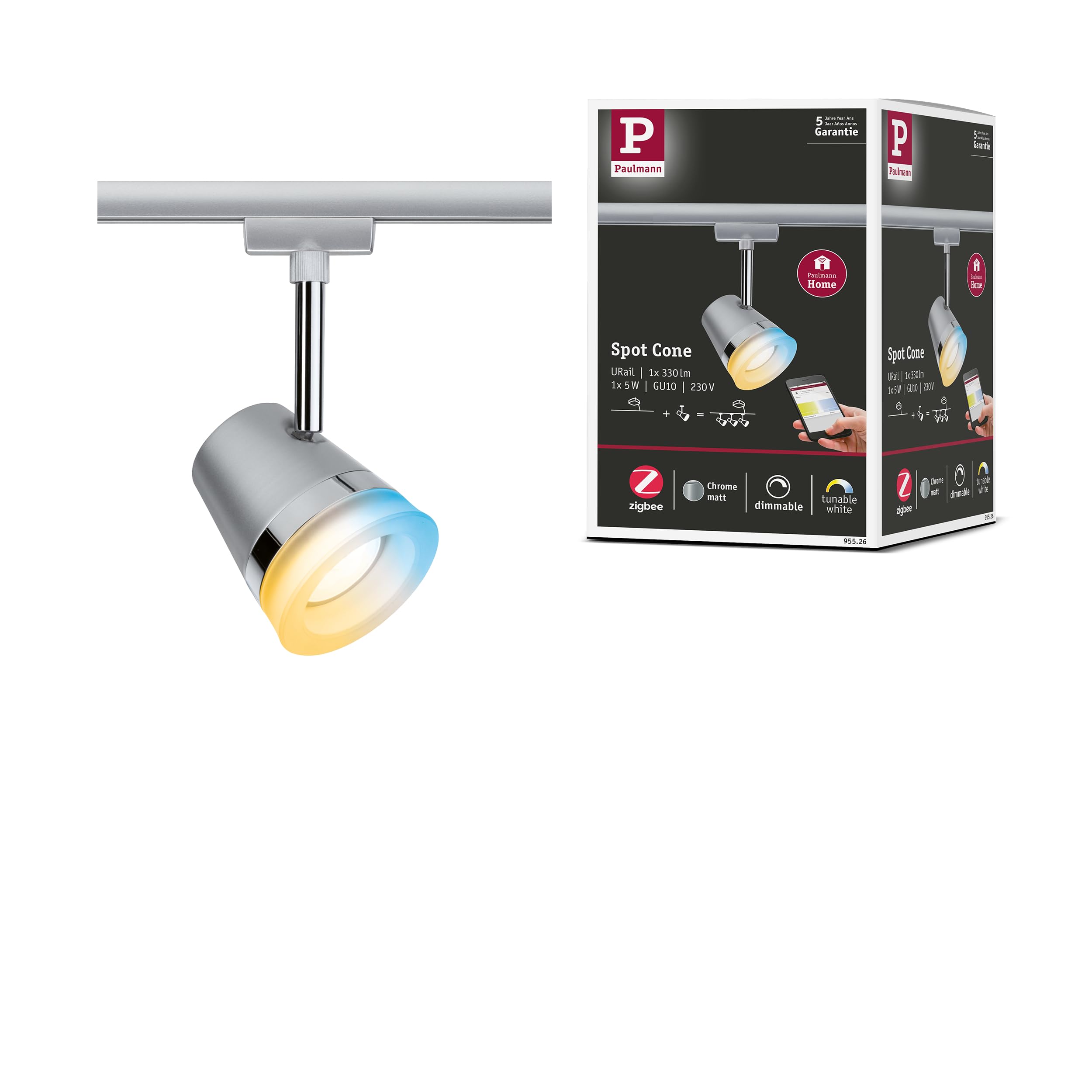 Paulmann Urail Cone, Zigbee, Cct, Matt Chrome