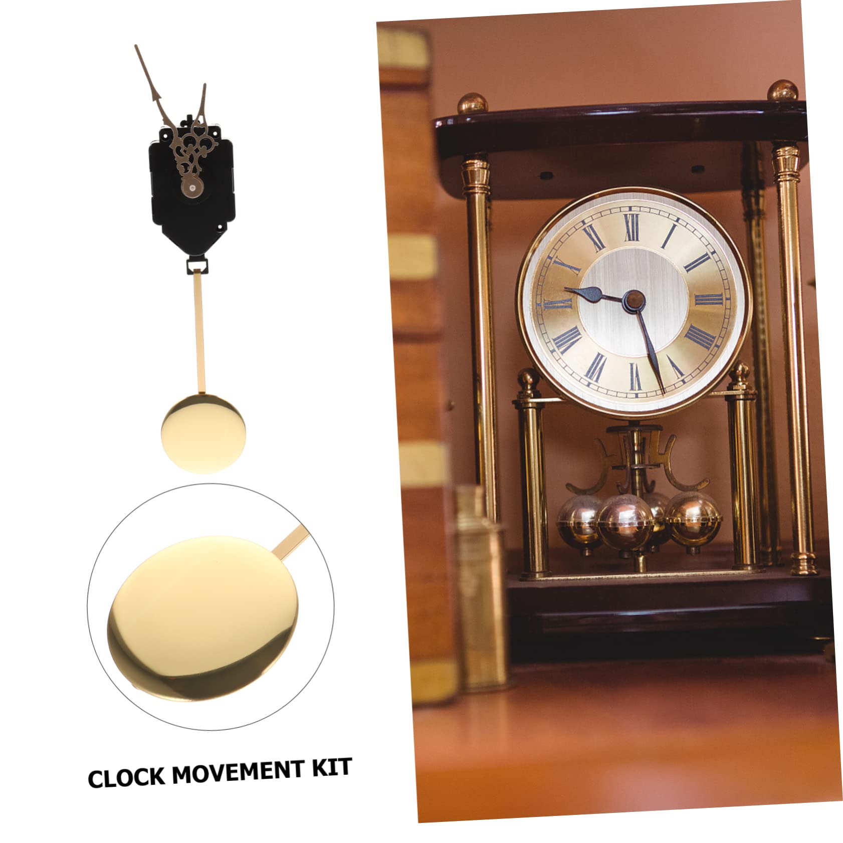 HOMSFOU 3sätze Mute Quartz Uhrwerk Mit Pendel Uhrteile Für Wanduhr Leise Zeitmessung Präzise Und Zuverlässige Bewegung Installieren Verschiedene Designs