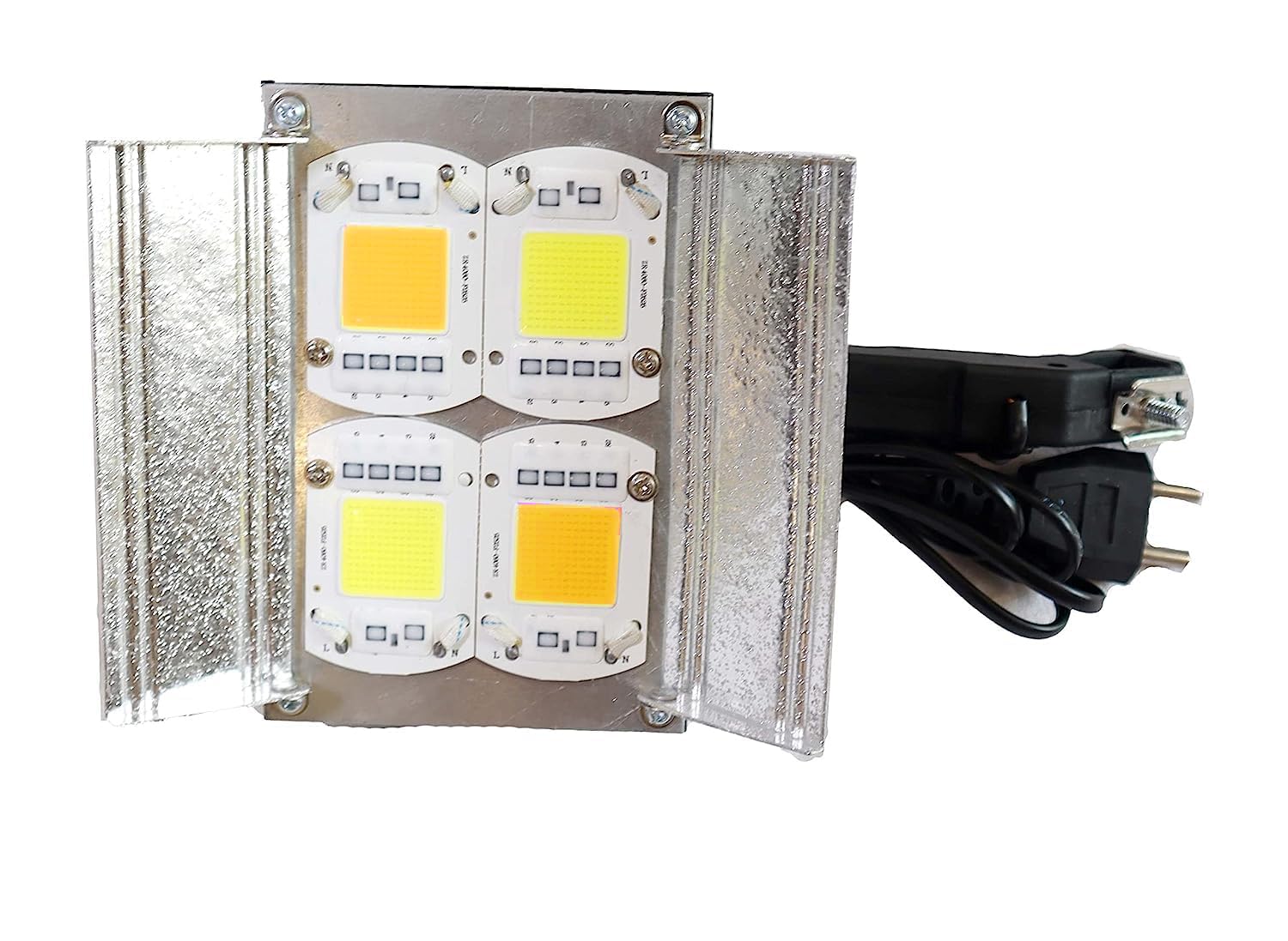 VTS All New B4 LED 4 Panel 200Watt (2x50w LED White x 2x50w LED Warm (200Watt) Sun Gun Video Light for White Soft Contineous Video Photography Lighting with CRI 90+…