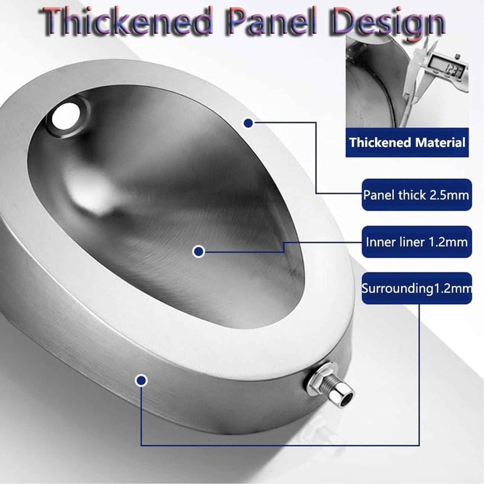 OTQEFTN Urinals for Men,Bar Urinals,Stainless Steel Urinals,Washout Urinal,Commercial Induction Flush Urinal,Wall Mounted Sensor Urinal