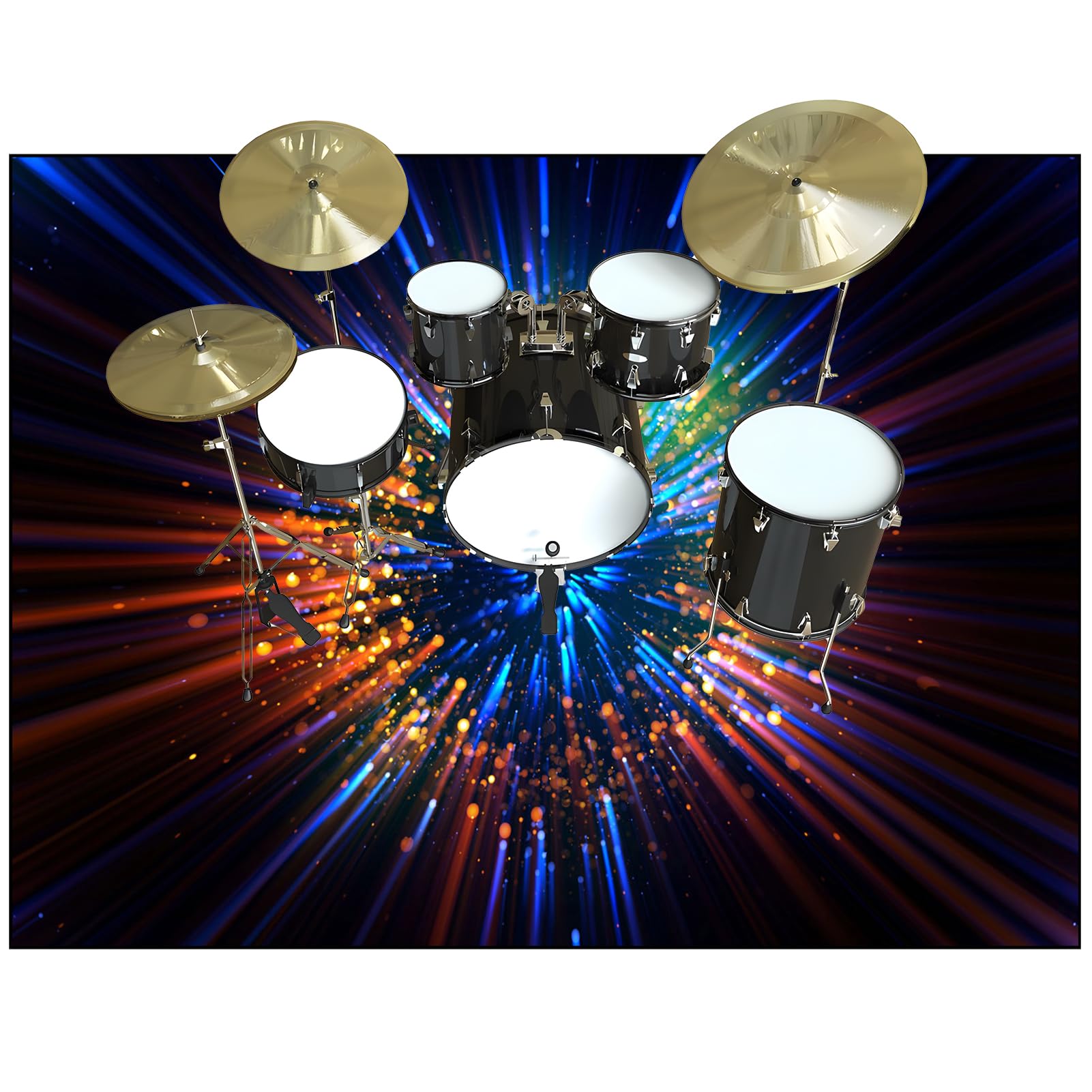 Drum Teppich Schlagzeug Teppich Schallschutz Teppich Schallschutzmatte Professionelle rutschfeste Teppiche Elektronisches Jazz Schlagzeug Kit für Bass Snare Drum Schlagzeugteppich Matte 200 x 170 cm