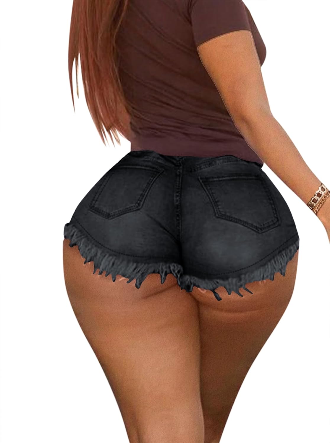 Avanova Women Micro Shorts Denim Jean Y2K Stretchy Ripped Jean Booty Shorts Sexy Outfit for Women Going Out - Image 3