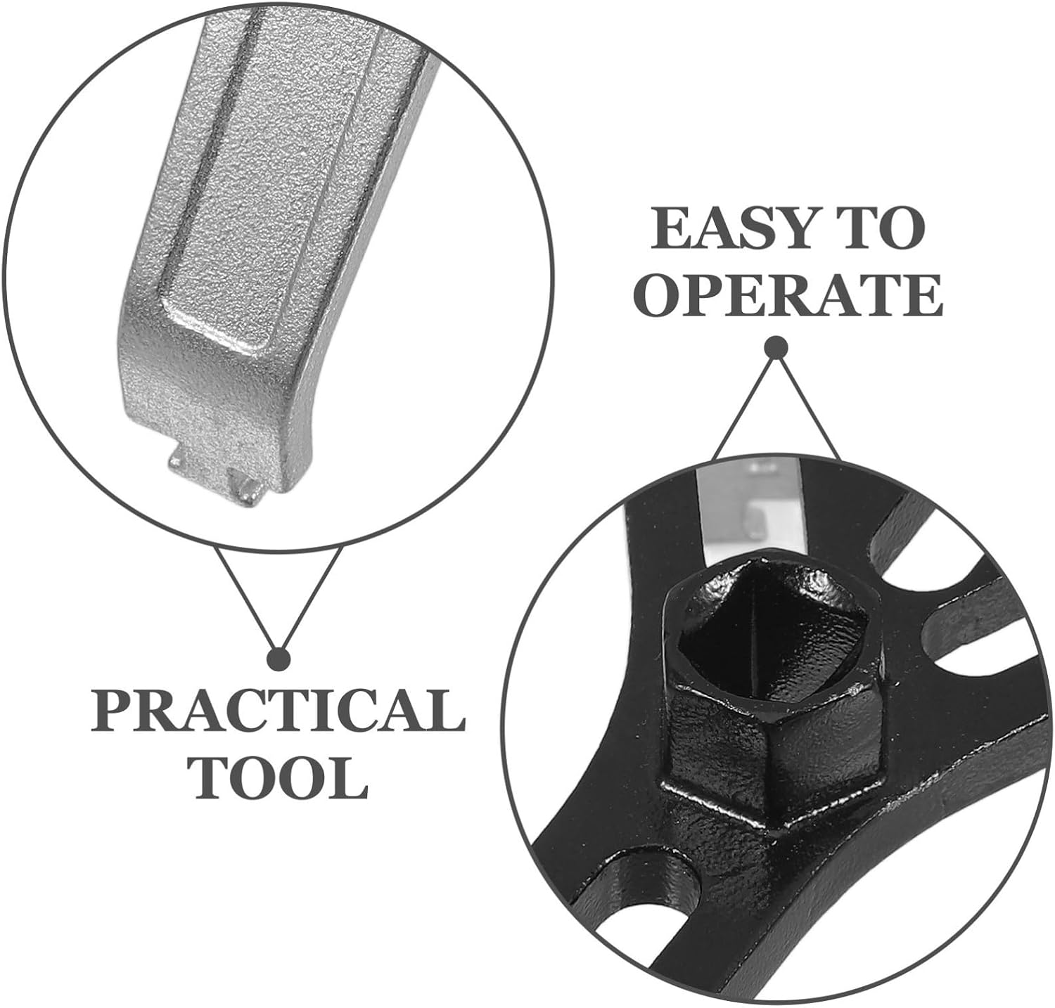 Wakauto Adjustable Fuel Pump Removal Tool Black for Automobile Pumps, Iron