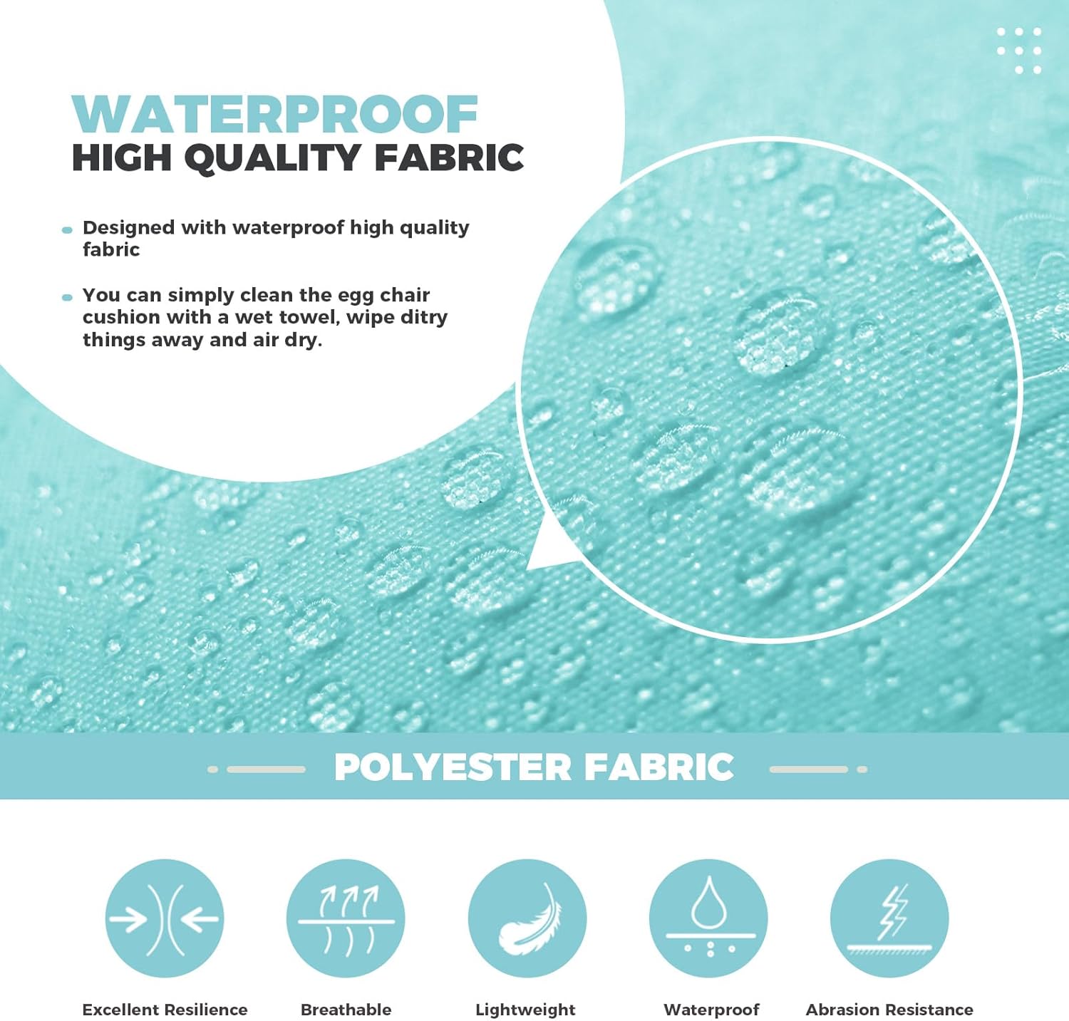 DANGHOOGY Outdoor Bench Cushions, Waterproof Patio Loveseat Cushions for Outdoor Furniture, Thick Love Seat Bench Cushions, 44" x 19" x 5", Teal