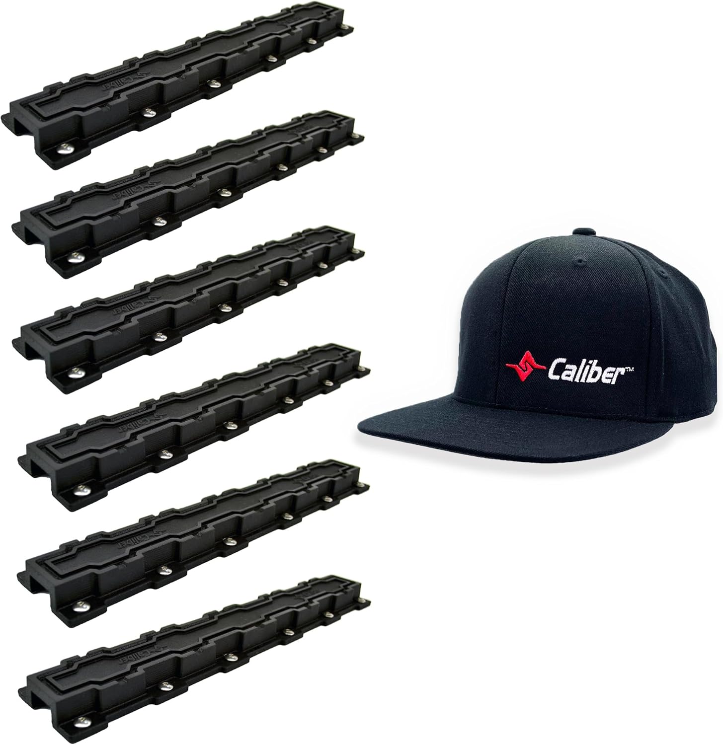 Caliber Grips Snowmobile Trailer Traction 6-pc Kit & Flexfit Flat Bill Hat, 13200 Bundle