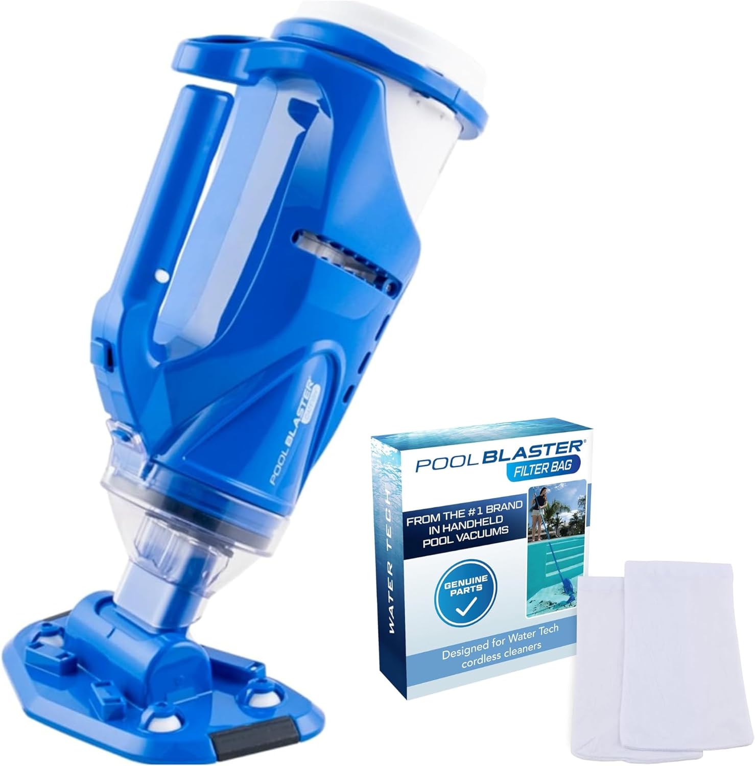 POOL BLASTER Catfish Gen 2 Cordless Pool Vacuum with Genuine Microfilter Bag, Rechargeable Handheld Spa and Hot Tub Cleaner for Small Above Ground Pools, Strong Suction and 45 Minute Runtime