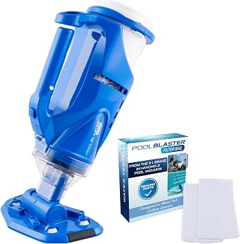 POOL BLASTER Catfish Gen 2 Cordless Pool Vacuum with Genuine Microfilter Bag, Rechargeable Handheld Spa and Hot Tub Cleaner for Small Above Ground Pools, Strong Suction and 45 Minute Runtime