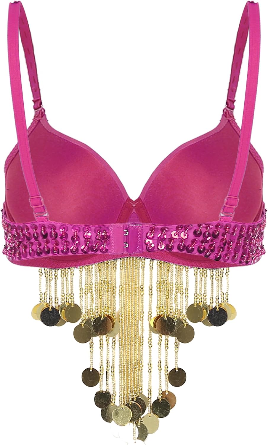 Shinsto Womens Tassel Glitter Halter Bra Top Boho Festival Party Club Rave Cami Tank Tops