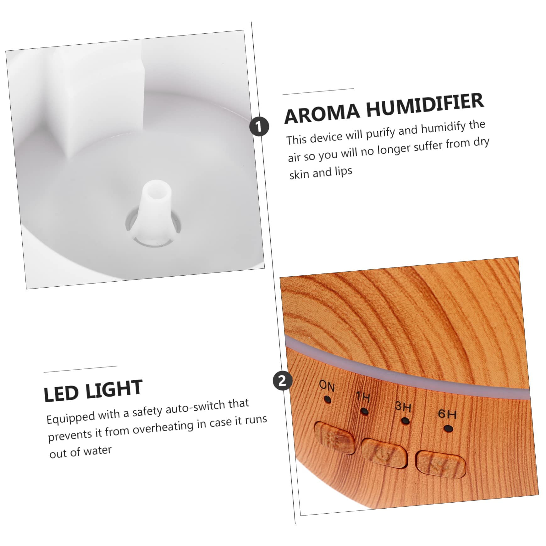 Umidificatore Aroma da 120ml in Pp Abs con Luce LED | Colore Arancia, per Casa e Yoga, Umidificazione e Purificazione Dell'aria