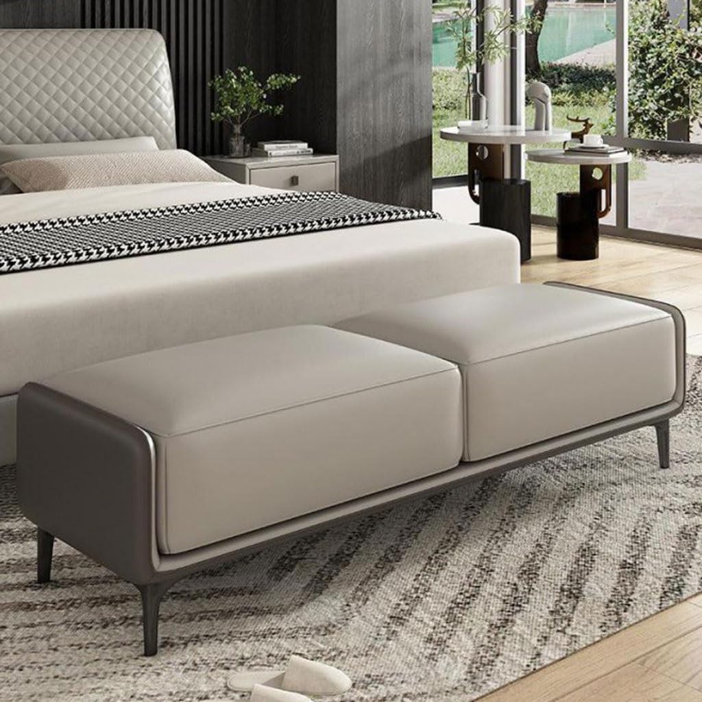 Panca per Camera da Letto Fine Letto Sgabello da Letto Moderno e di Lusso Leggero, Camera da Letto, Sgabello da Comodino, Panca Lunga, Divano Minimalista Piccola Panca per Camera da Letto(B)