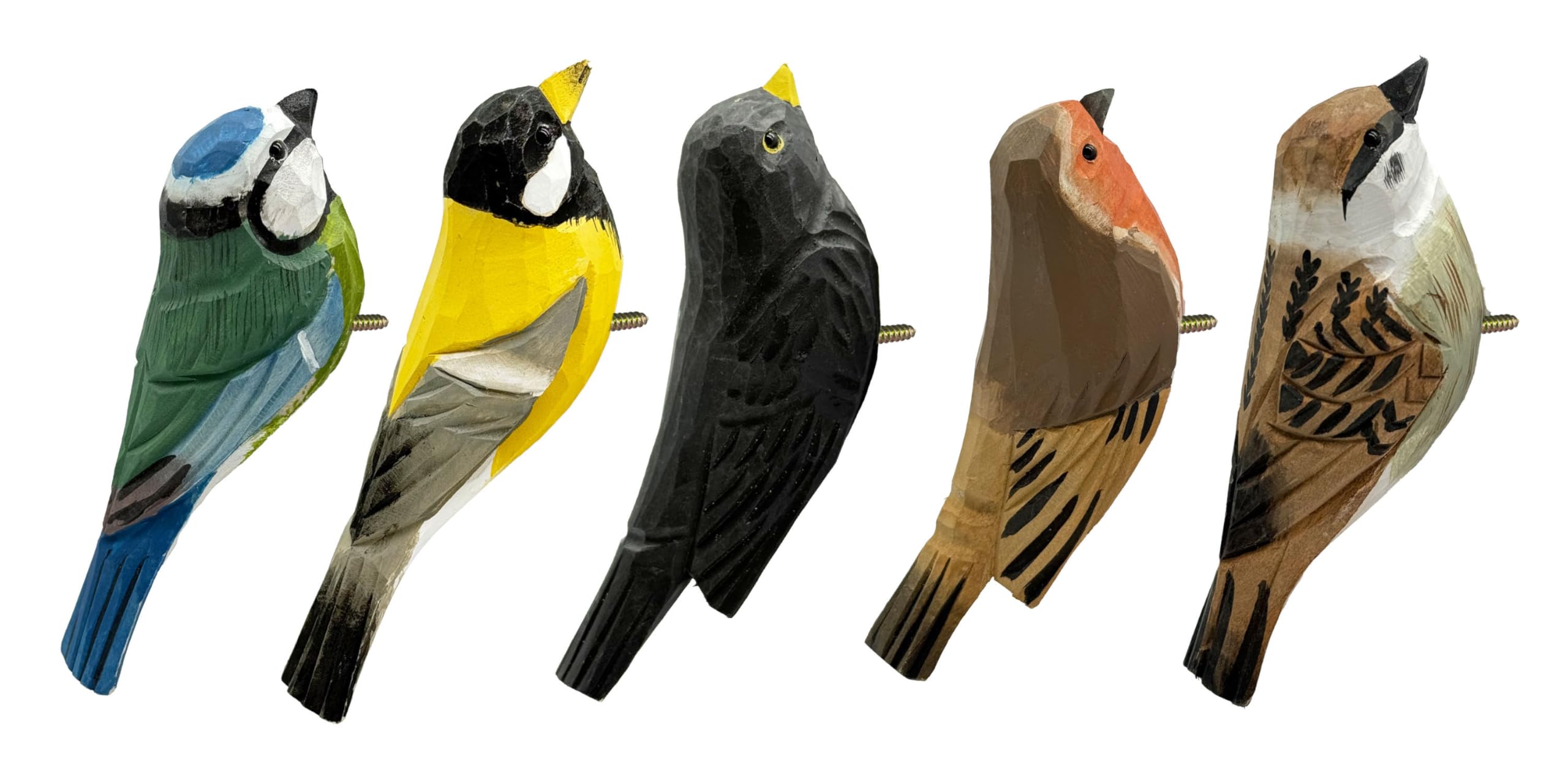 Oiseaux en bois fait à la main pour décoration murale artisanale de jardin