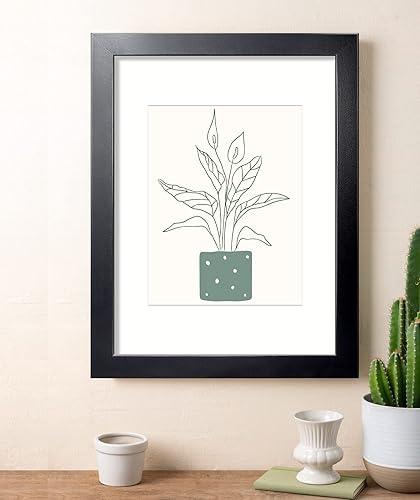 Vista 326 de LaVie Home - Portarretratos de 18 x 24 pulgadas, fotos de 16 x 20 pulgadas con paspartú, de 18 x 24 pulgadas sin paspartú, plexiglás pulido, Negro