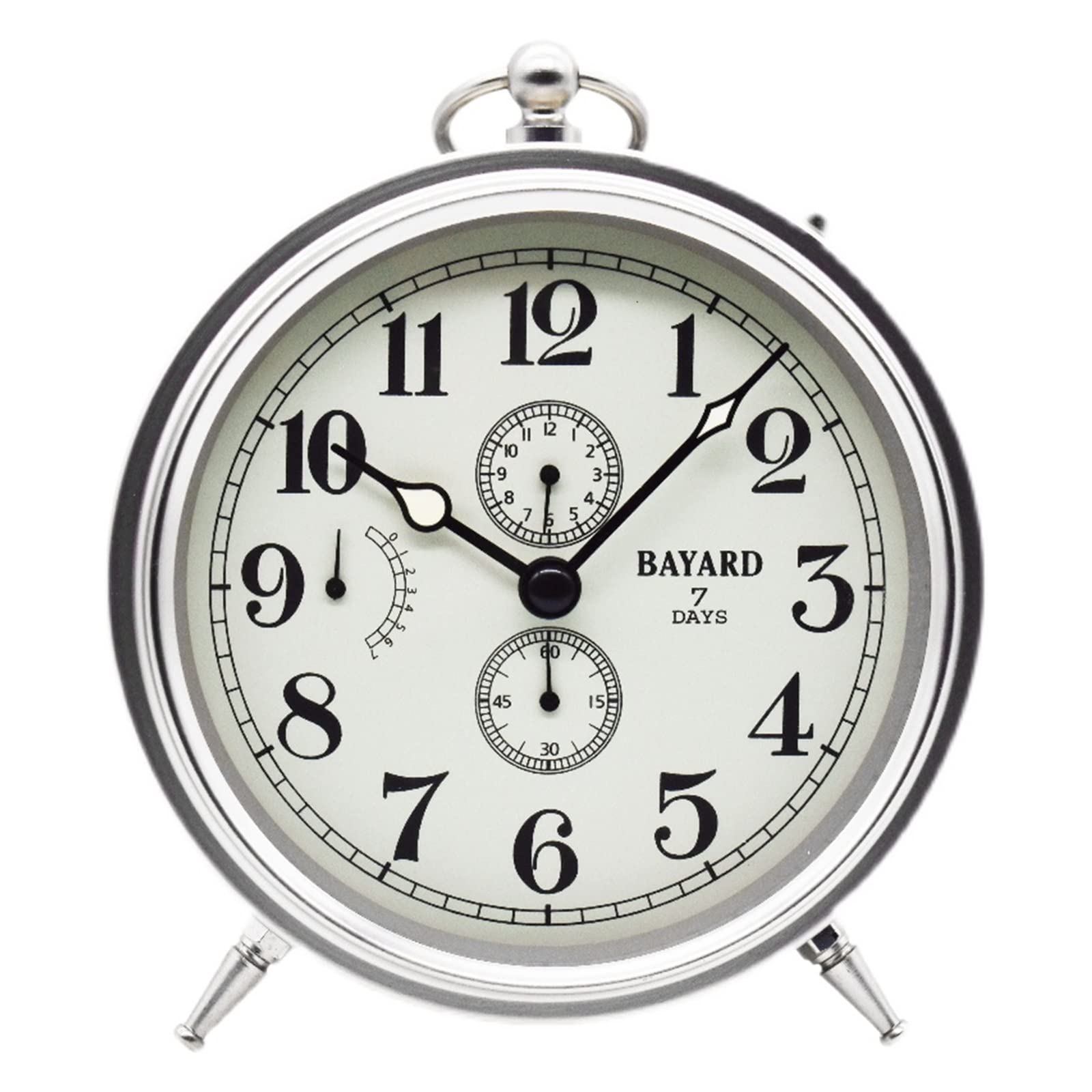 Reloj despertador con movimiento mecánico y alarma de volumen fuerte para dormitorio y mesa