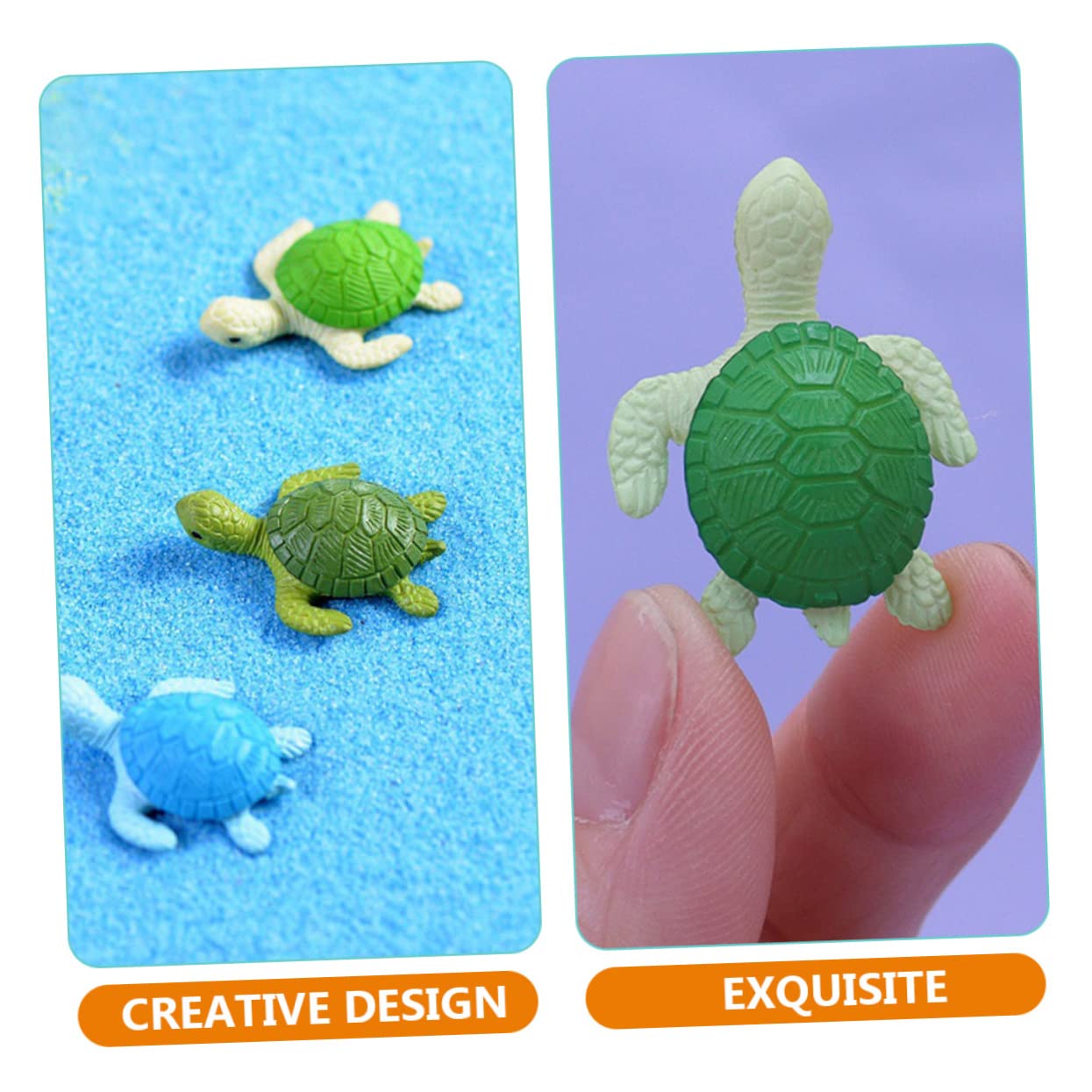 Amazon.co.jp: BESPORTBLE ミニチュア亀の置物 樹脂製亀の庭の装飾品