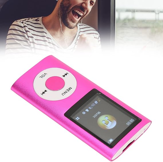 MP3 Player Support Memory Card Up to 64GB, Mini Portable Lossless Sound 1.8 inch HD Screen Music Player Support Voice Recorder with Headphone for Sport Running Walking