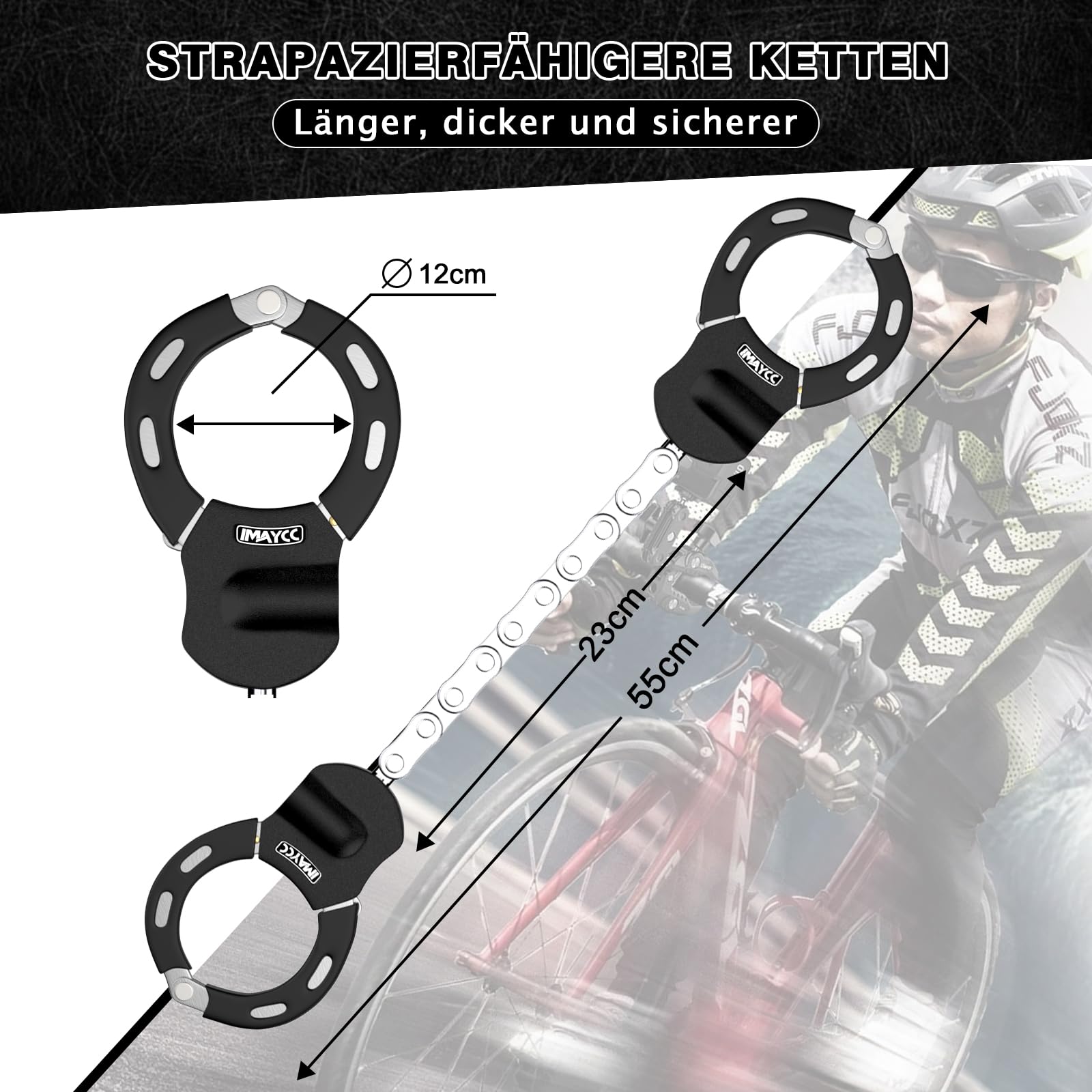 Master Lock Antivol Trottinette Certifié Et Breveté, 55 Cm, Idéal Pour Trotinette électrique, Vélo électrique, Poussettes, Menotte Antivol