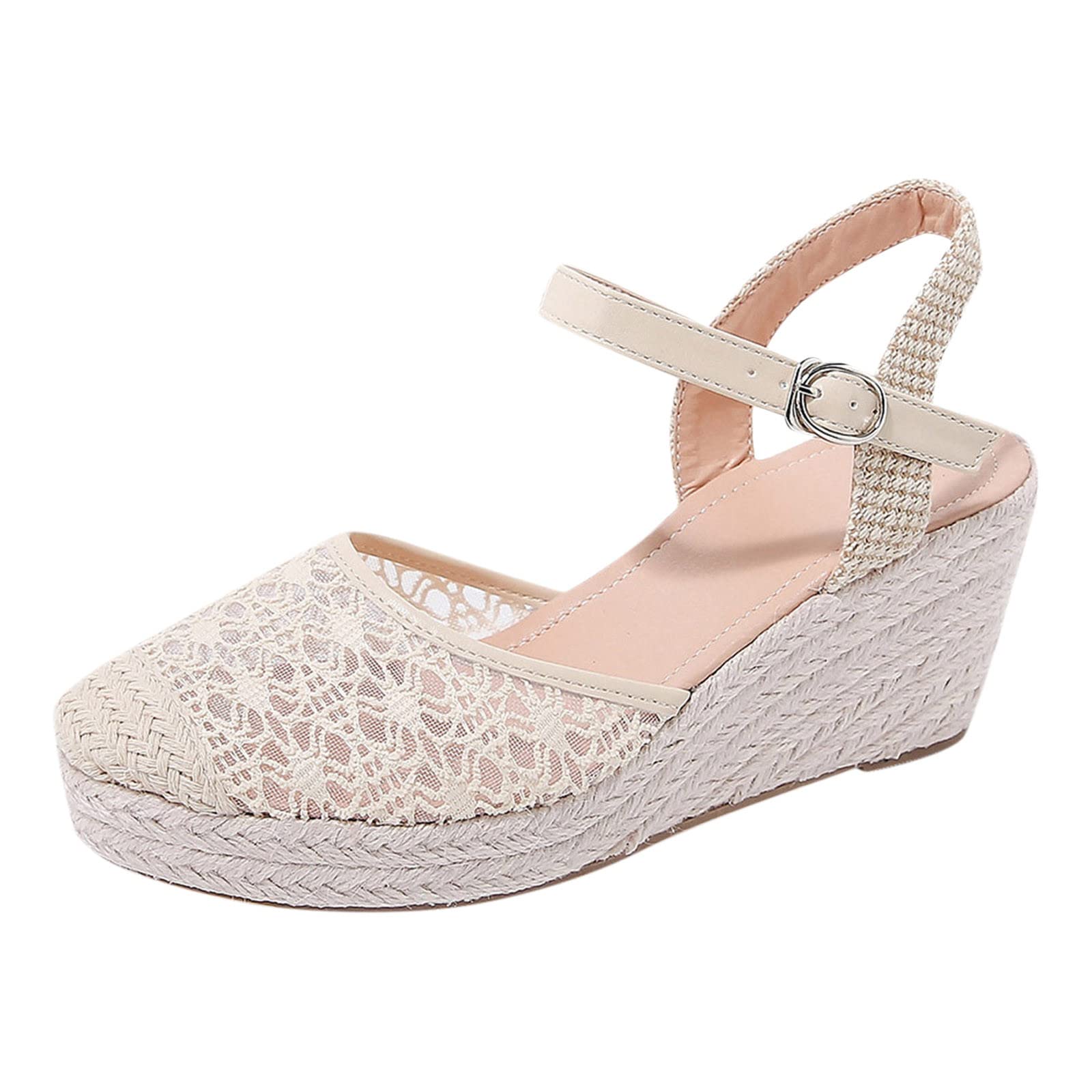 Generico Sandales Femme éTé Confortables LéGèRes AntidéRapantes Semelle Souple Respirantes Chaussures Femme éTé Mode Mules OrthopéDiques Pieds Larges Ville Vacances