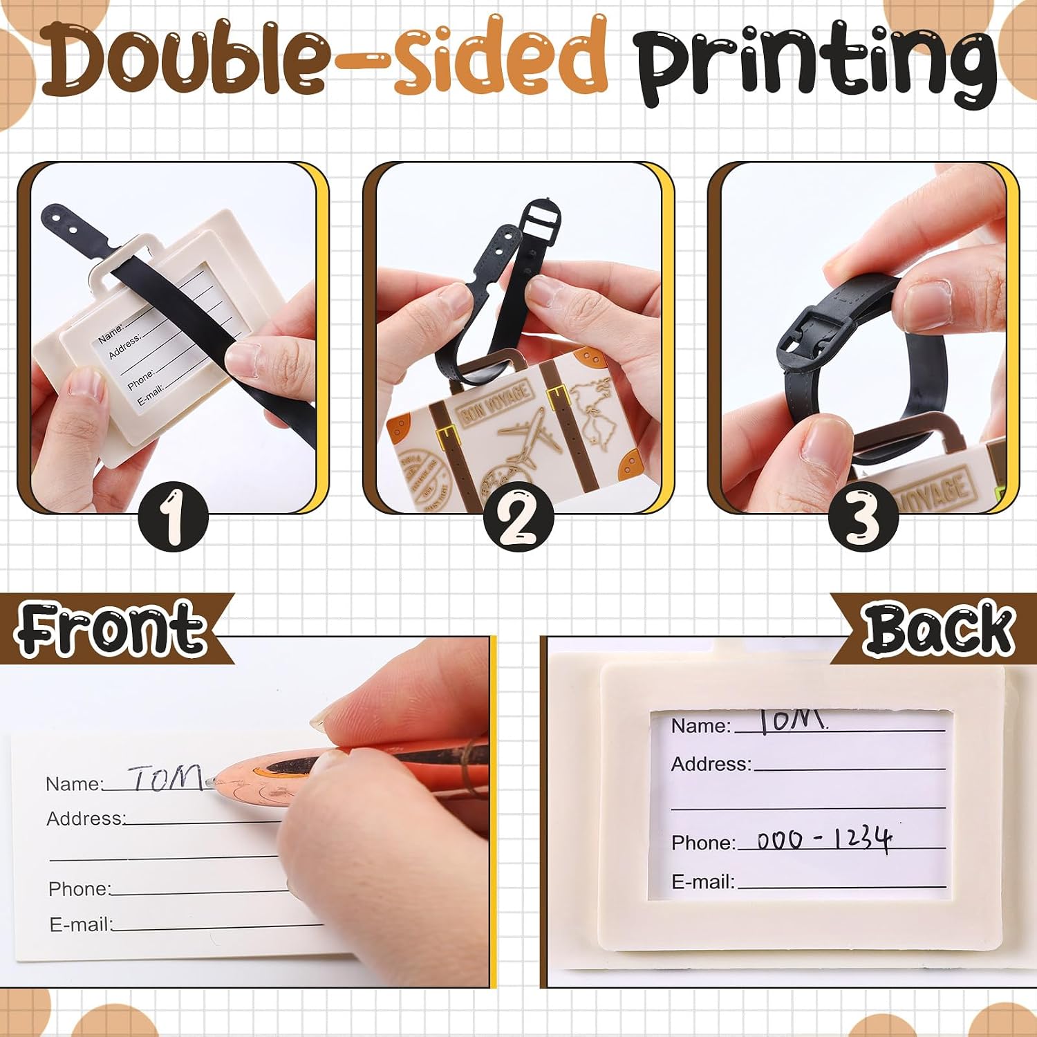 10 Pcs Vintage Travel Suitcase Luggage Tags with Replaceable ID Card for Bag Travel Themed Party Funny Wedding Guests Gifts Let The Journey Begin Tags Bridal Shower Decoration
