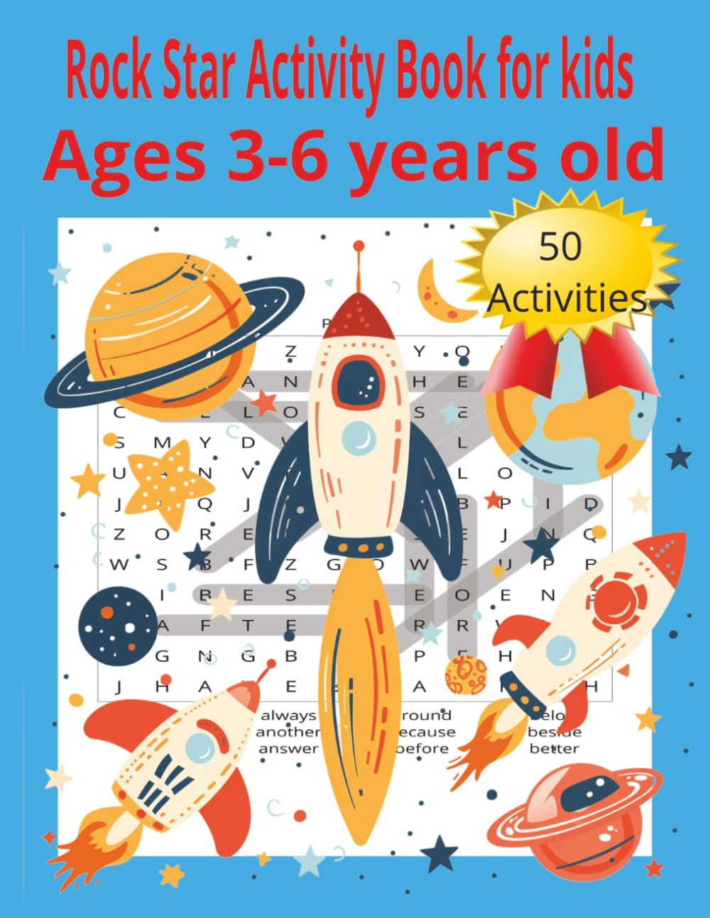 Rock Star Activity Book for kids ages 3-6 years old: Tiny Tots Activity Book for kids ages 3-6 years