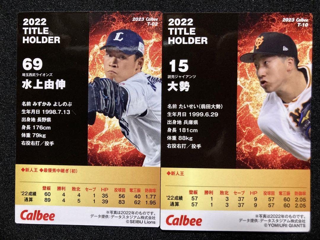 Amazon.co.jp: プロ野球チップス2023タイトルホルダー 新人王 大勢