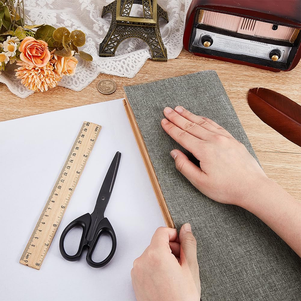 OLYCRAFT 100x43 cm Buchbindetuch Dunkelkhaki Buchumschlag Polyestergewebeoberfläche Mit Buchtuch Auf Papierrückseite DIY-Buchtuch-Schutzhülle Zum Buchbinden Scrapbooking Album DIY-Basteln