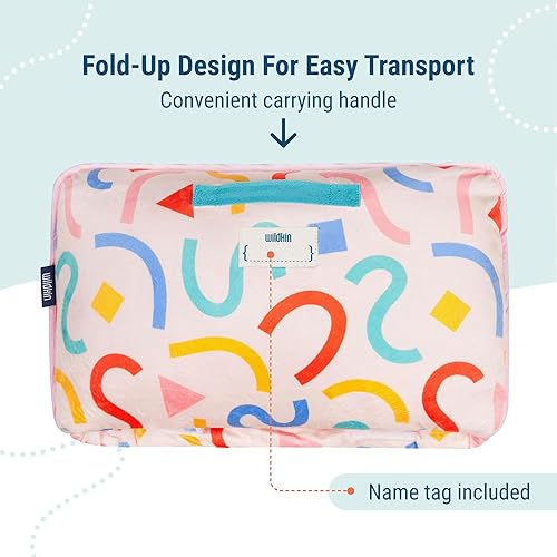 Miniatura 4 de Wildkin Tapete de felpa para siesta para niños, suave, acogedor, conveniente para guardería y preescolar, confeti melocotón