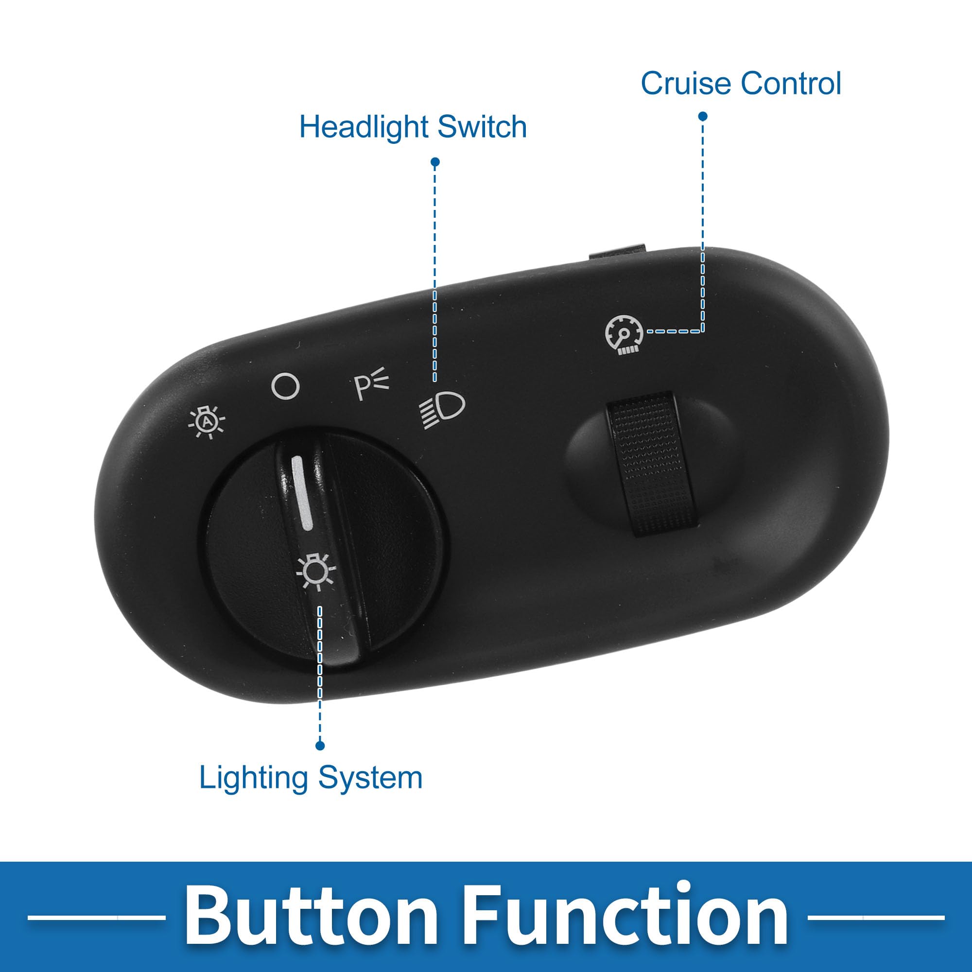 No.2L1Z11654BAA/2L1Z11654BAB/4L1Z11654BAA/1S3650/HLS1071 Headlight Switch for Ford Expedition 2002-2006 for Ford Explorer Headlamp Dimmer Switch Black Fit for