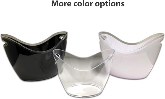 IMC Plastic Ice Bucket | Large | White | Durable Acryilic 8-Liter Bucket | Holds Up to 10 Cans