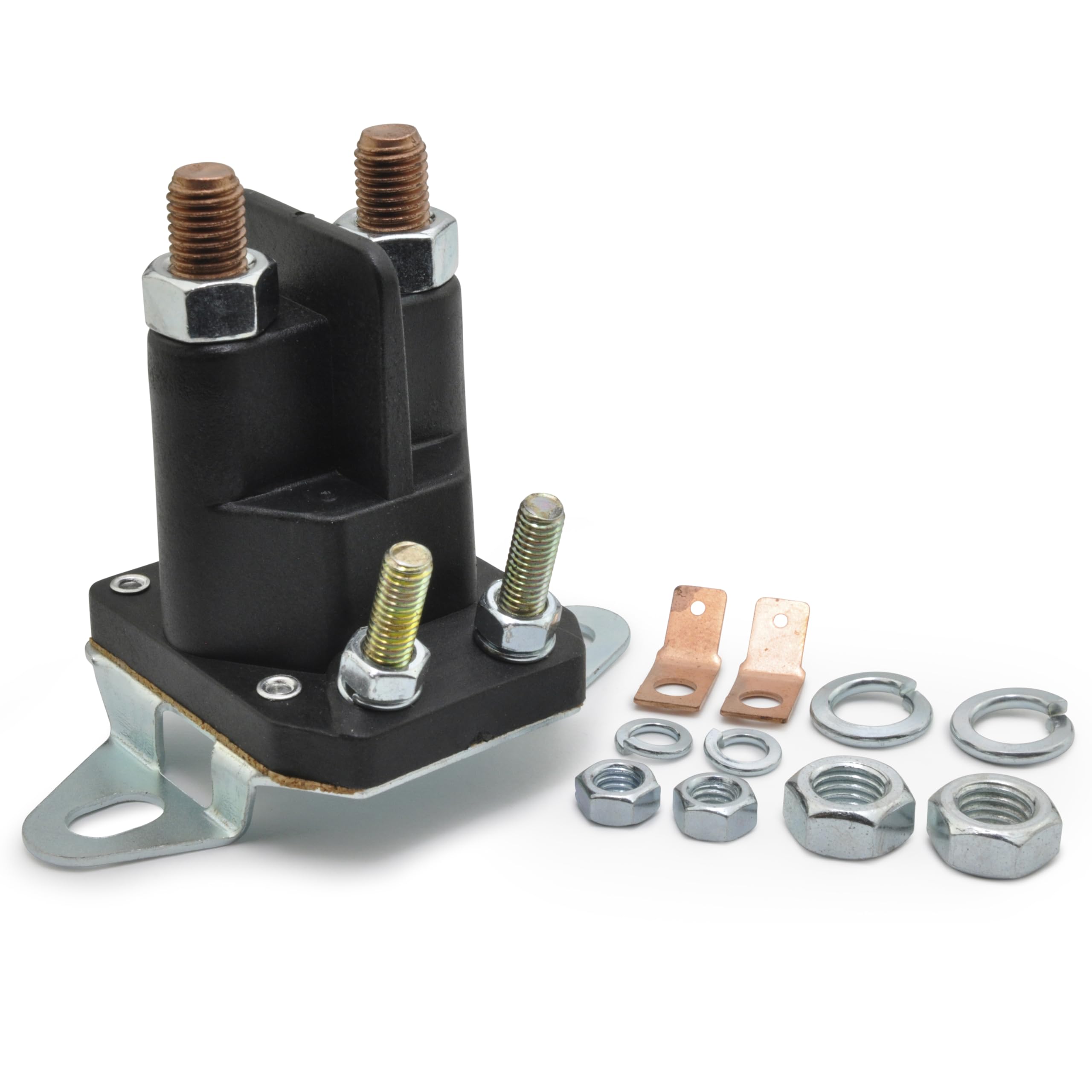Relais De Démarreur Compatible Castelgarden / Stiga – Fixation Latérale, 2 Bornes + 2 Fiches, Remplace 1134-2946-02 / 18736111/0