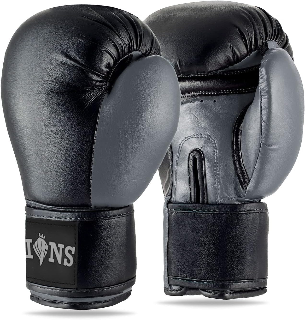 Lions Boxing Gloves - Premium Faux Leather, Pro Sparring Training Muay Thai Gloves, MMA Punching Kickboxing Bag Focus Mitts Fighting Training Workout for Men Women
