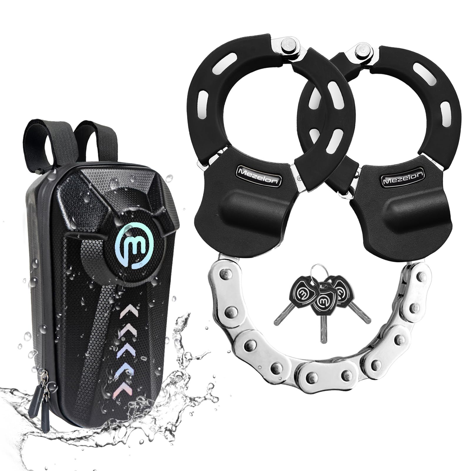 E Scooter Lock, E Scooter Accessories, Lock for E Scooter with Waterproof Bag, Handcuff Lock for Electric Scooters and Bicycles