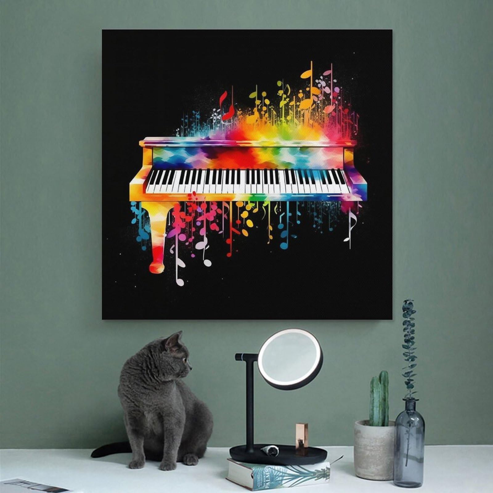 Amazon.com: AQRJLPM Colorful Piano Keyboard Music Canvas Wall Art