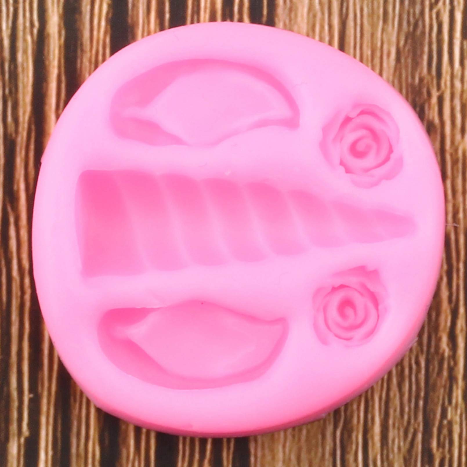 JLZK Stampi in Silicone per Orecchie di Corno di Unicorno Stampo in Silicone per Cupcake con Fiori di Rosa Stampo per Fondente Strumenti per Decorare Torte Stampi per Cioccolato e Caramelle