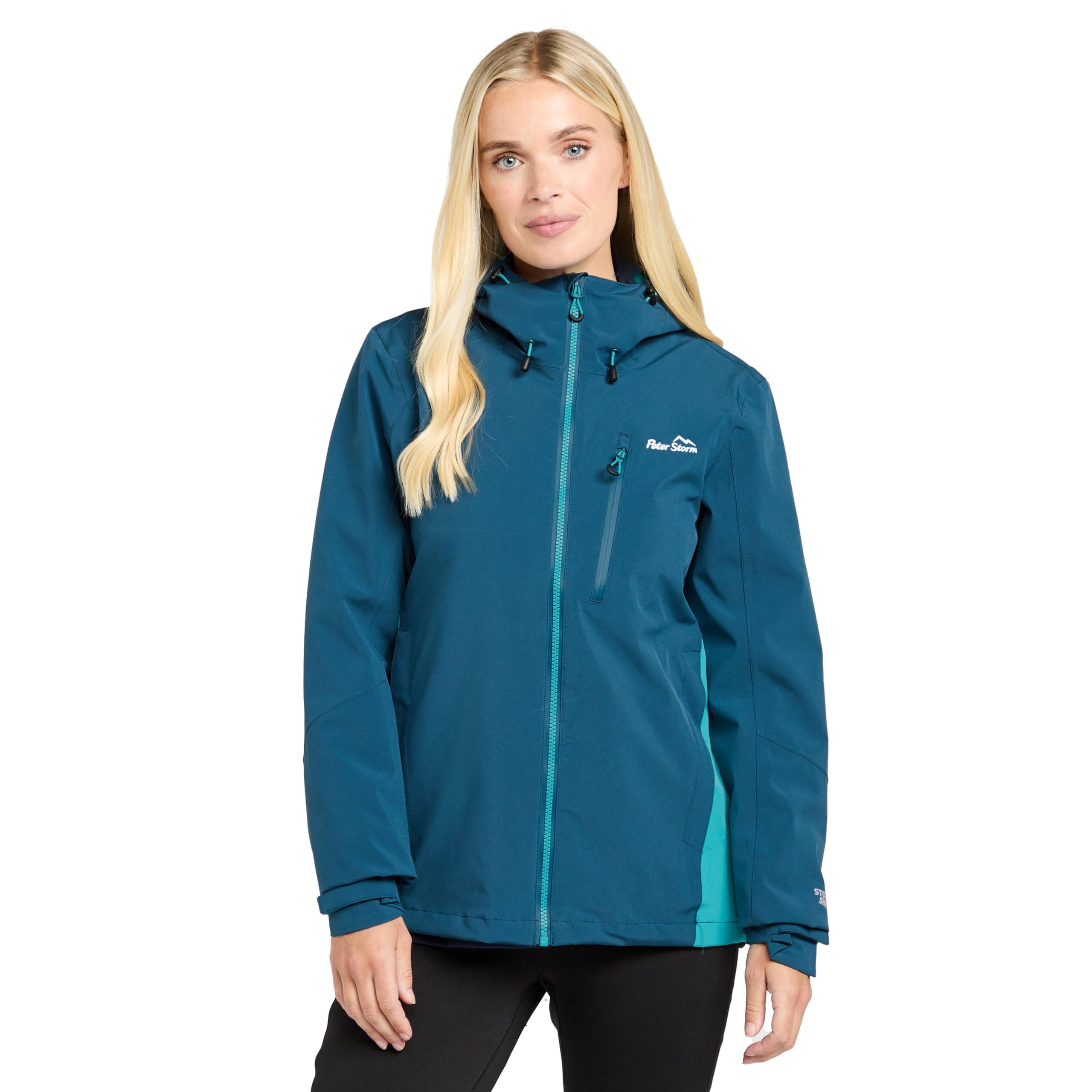 Peter Storm Women's Blue Malham Stretch Waterproof Jacket Size 18