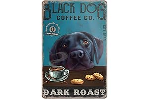 Retro Metal Sign Labrador Retriever Dog Black Lab Decor