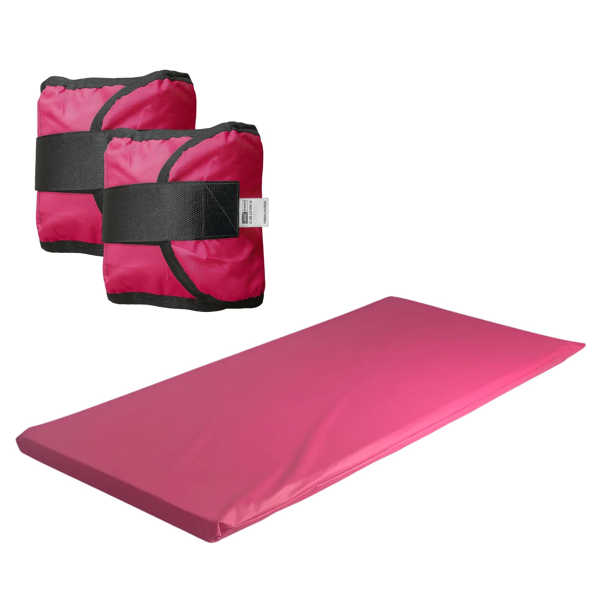 KIT: Caneleira Rosa Par de 2KG + Colchonete Rosa - Treino/Academia